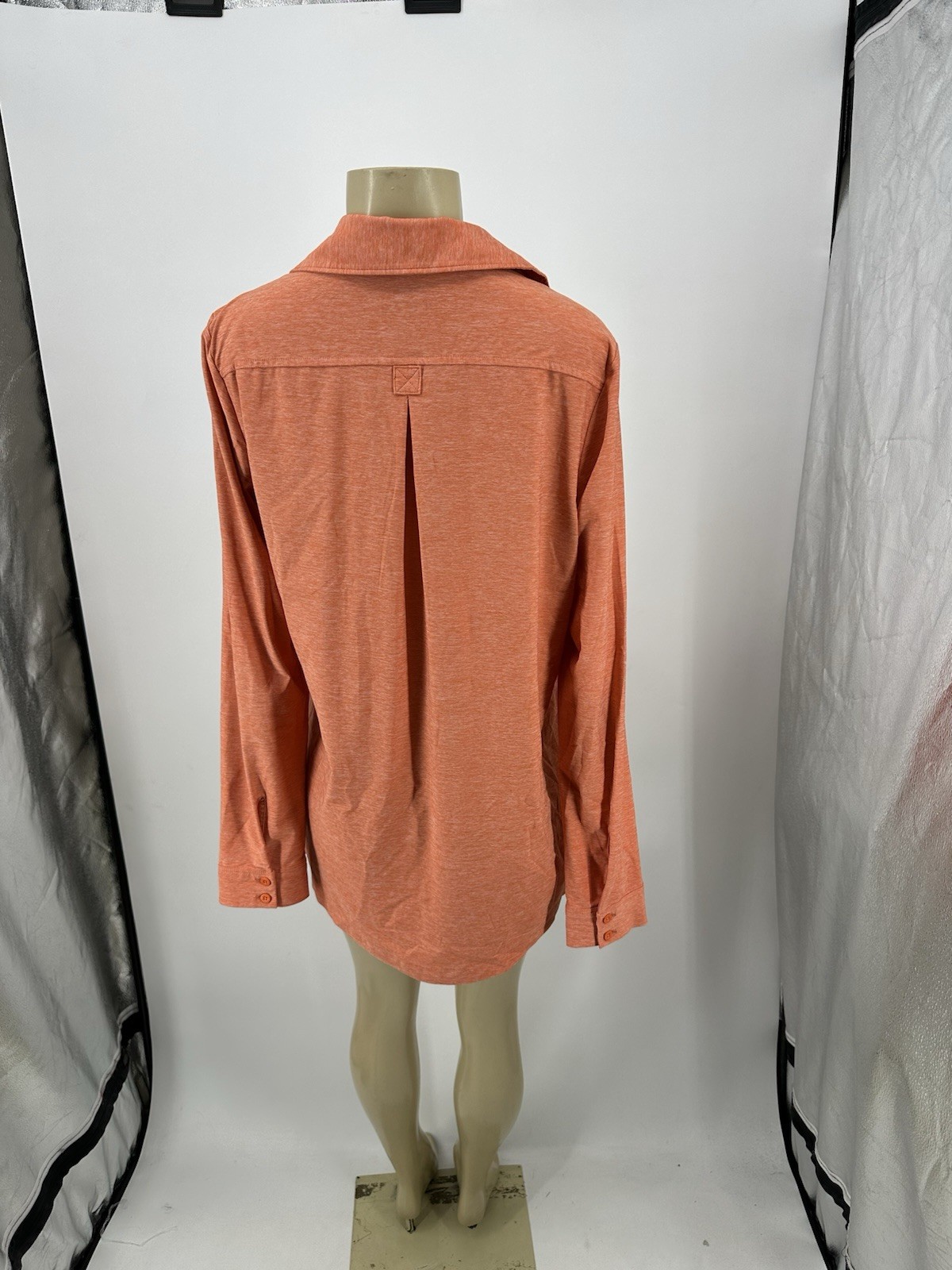 Eddie Bauer Large Women Active Long Sleeve Button Up Shirt Stretchy 57-29