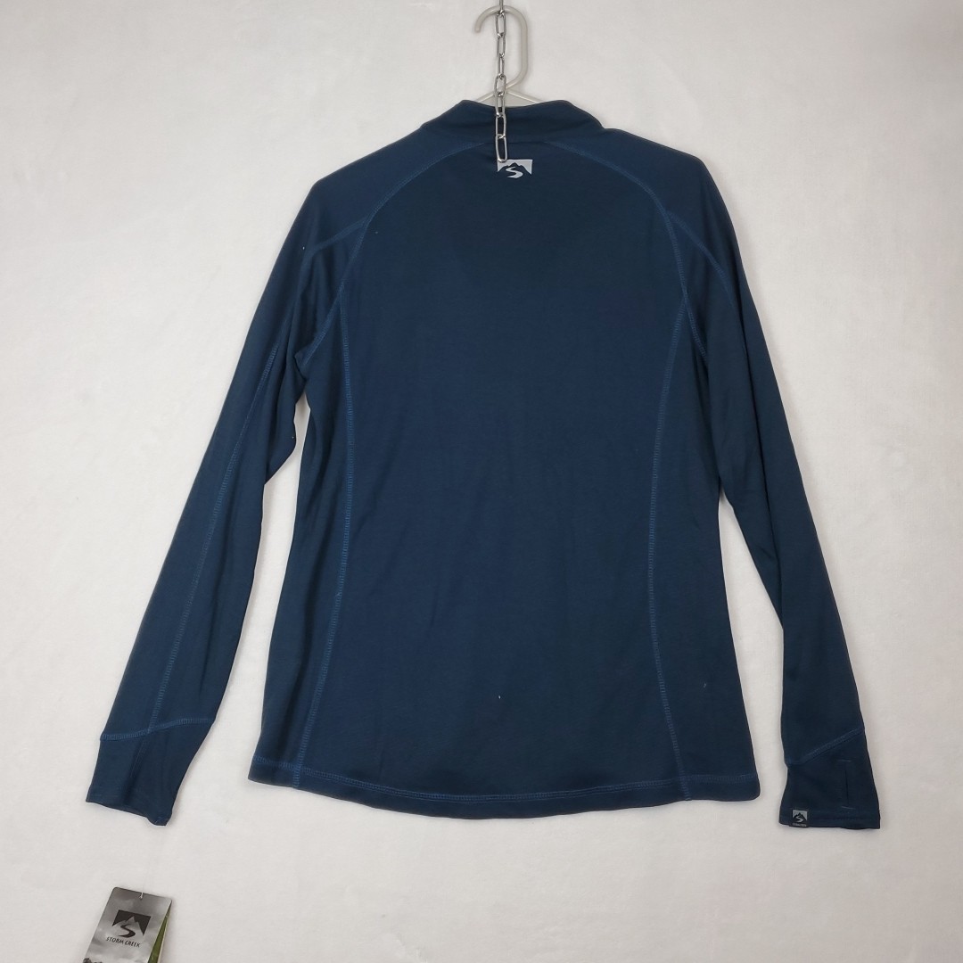 Storm Creek 1/4 Zip Bamboo Blend Navy Blue Womens M Top Hiking Outdoor Gorpcore
