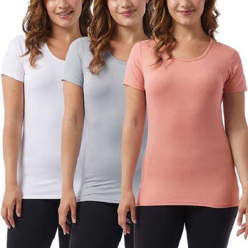 32 Degrees Ladies’ Cool Tee Short Sleeve Scoop Neck, 3-Pack