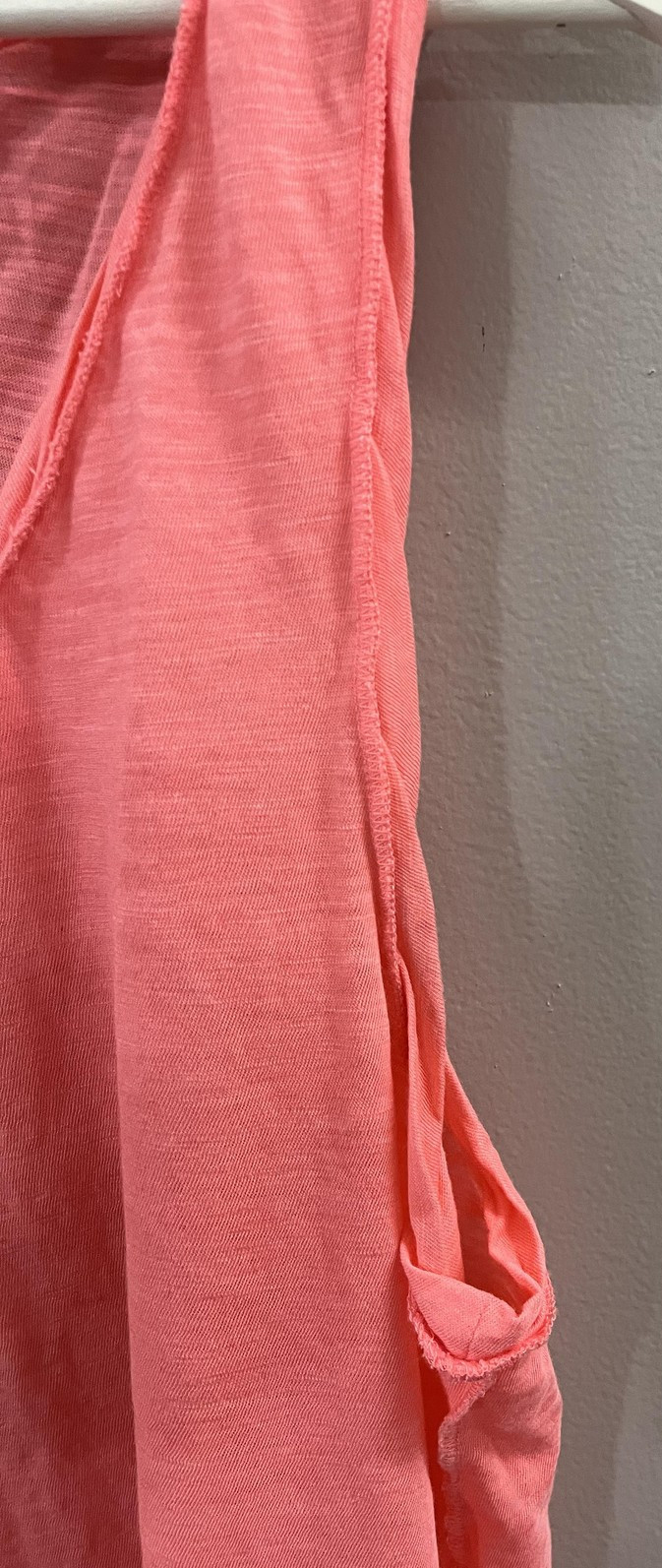 Free People Tank Top Womens MEDIUM Pink We The Free Confetti Slub High Low Hem