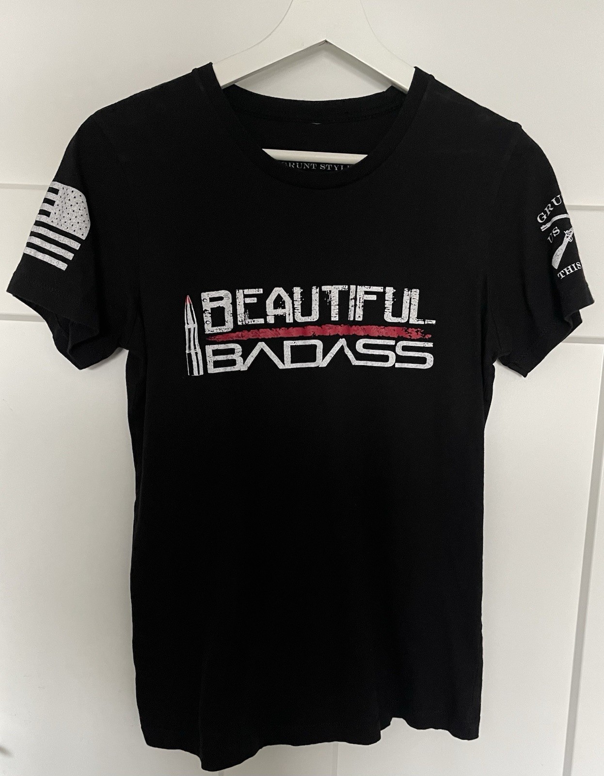 GRUNT STYLE Shirt Black Beautiful Badass Top Women’s LARGE Excellent Condition!!
