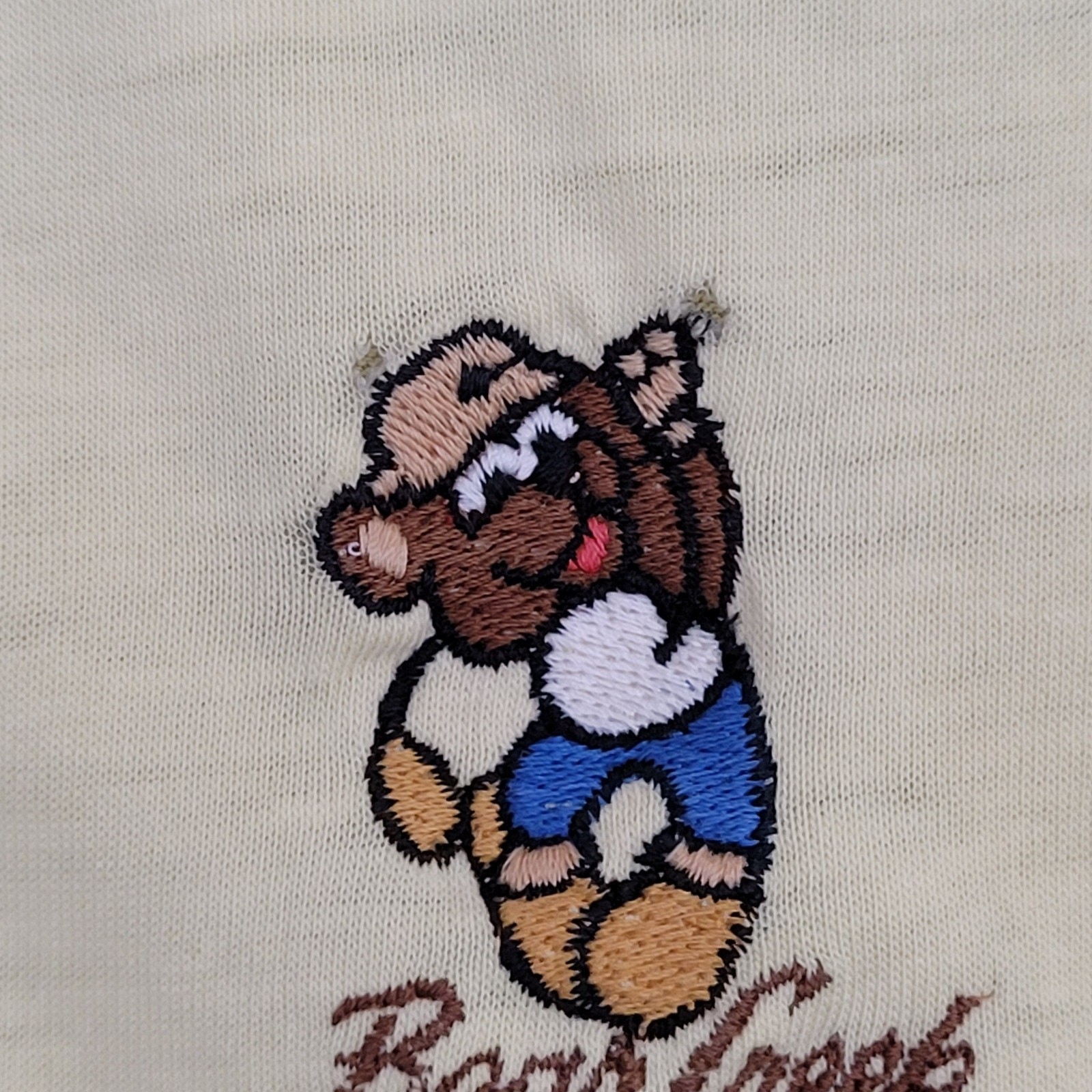 Vintage 80s MOD Preppy Polo Shirt Womens XS/S 17×26 Bear Creeks