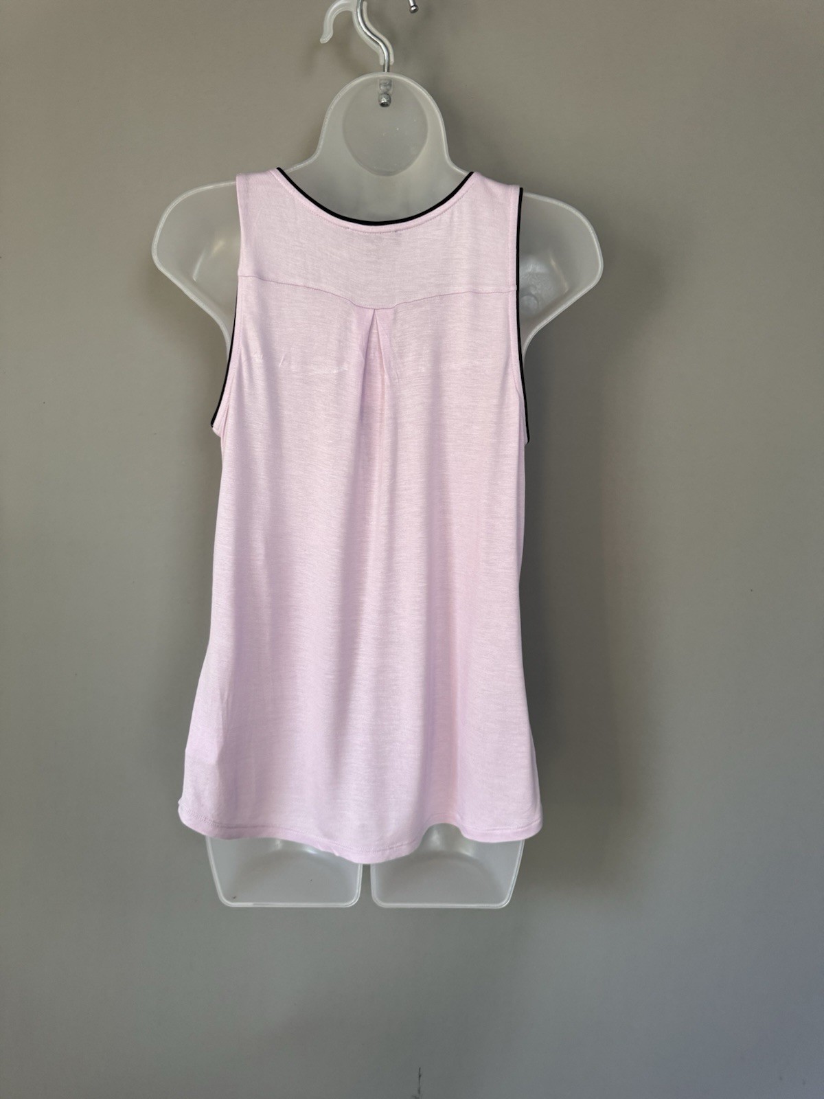 Express Pink Sleeveless V-Neck Blouse Decorative Zipper & Pockets Women’s S New