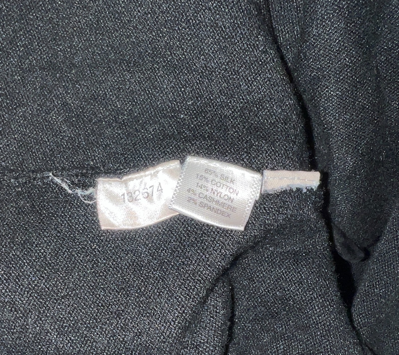 VTG Ann Taylor Crossover Sweater Top Black Witchy Silk/Cashmere Blend Sexy