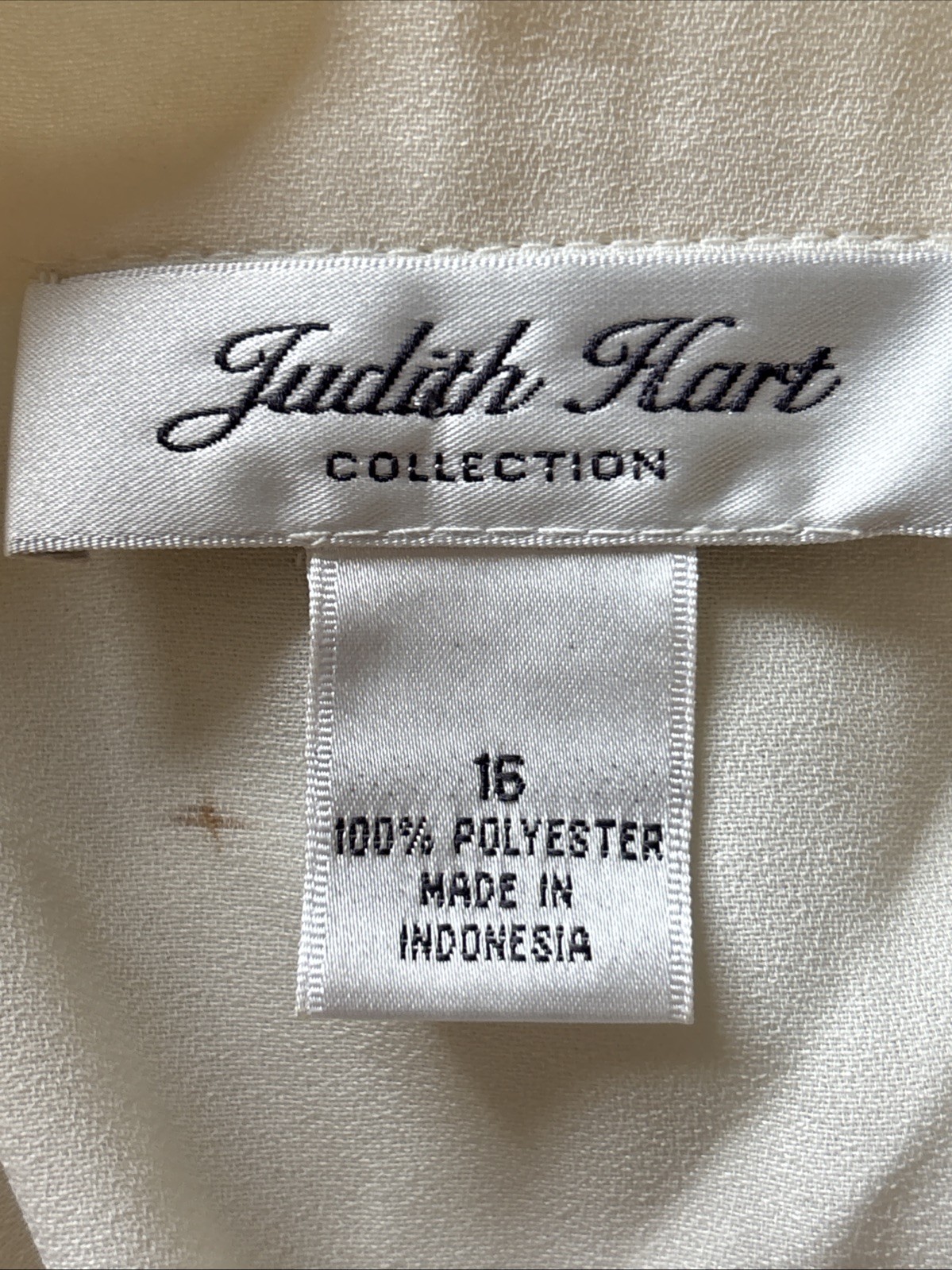NWT Judith Hart Cream White Ivory S/S Pintucks Button Blouse Top Lace Sz 16 Poly