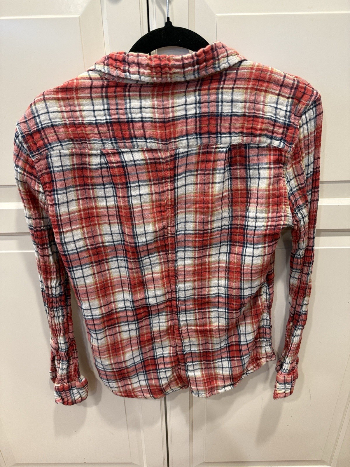 Velvet by Graham & Spencer Women’s Medium Yana Mixed Plaid Button Up Shirt Top