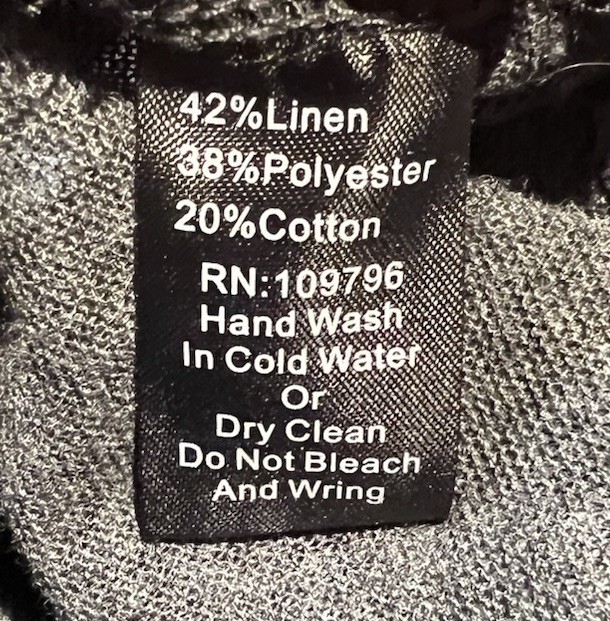 Pretty Angel Goth Black Stevie Linen Layers Of Lace Dark Witchy Boho Top SMALL