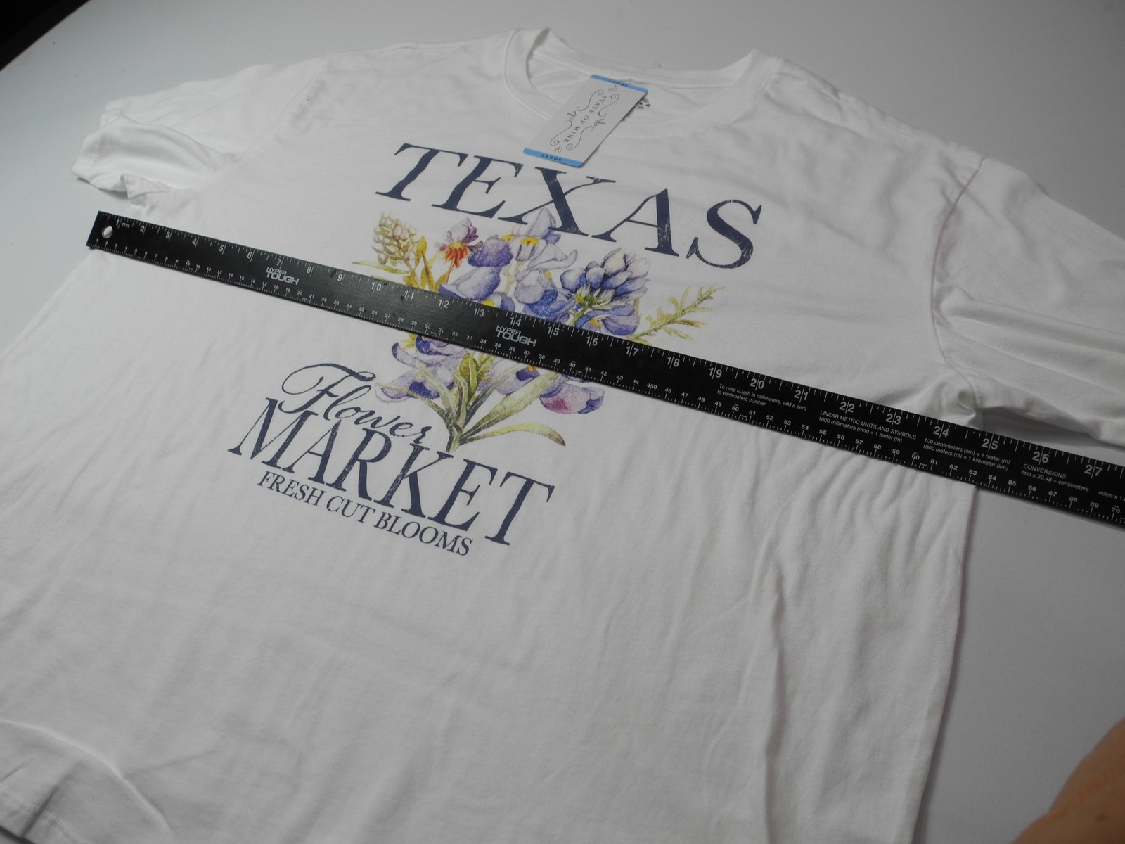 State of Mine Texas Flower Market Shirt Womens Large Graphic Floral Bloom Tee