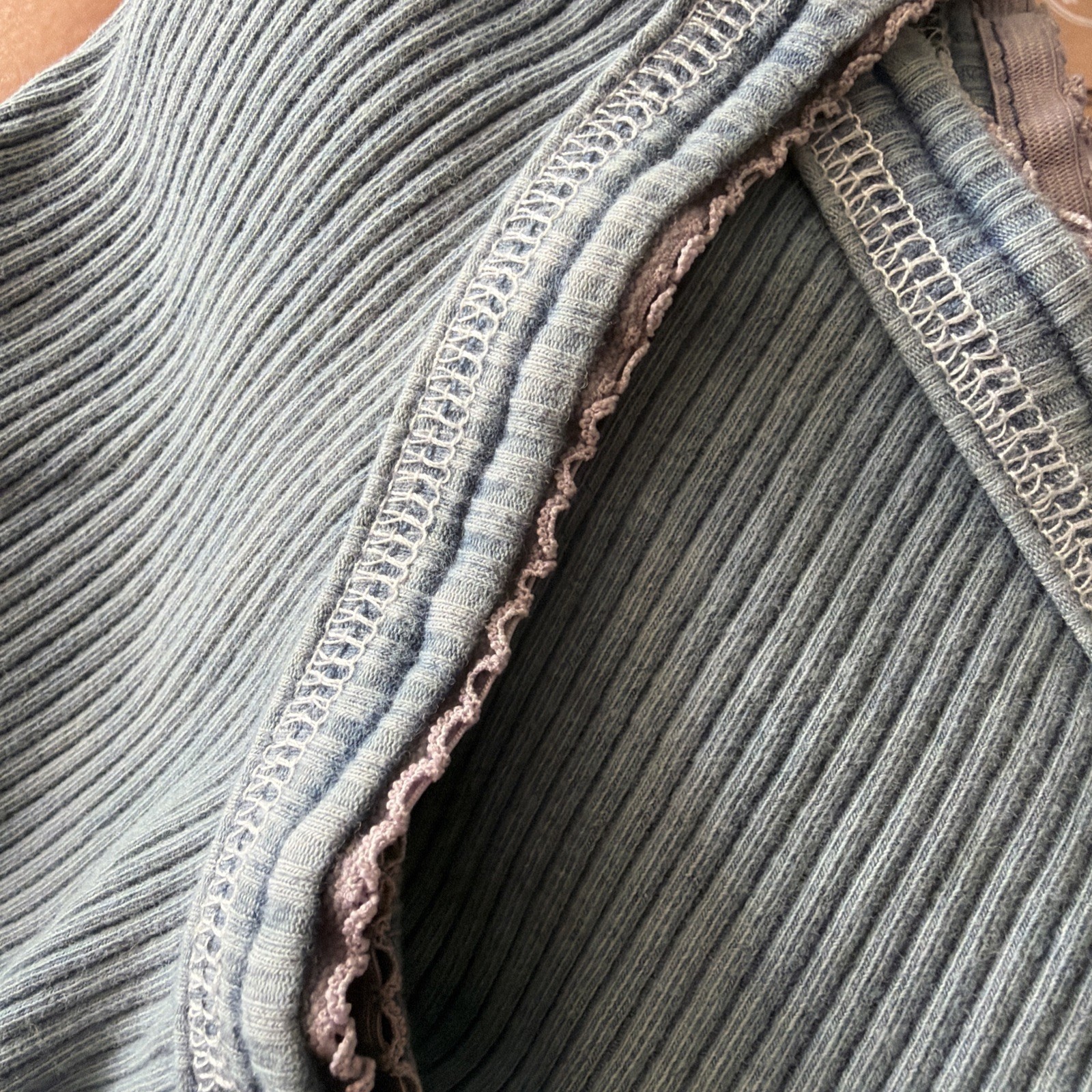 Bohemela Women’s Denim Blue Ribbed Tank Top Size Medium