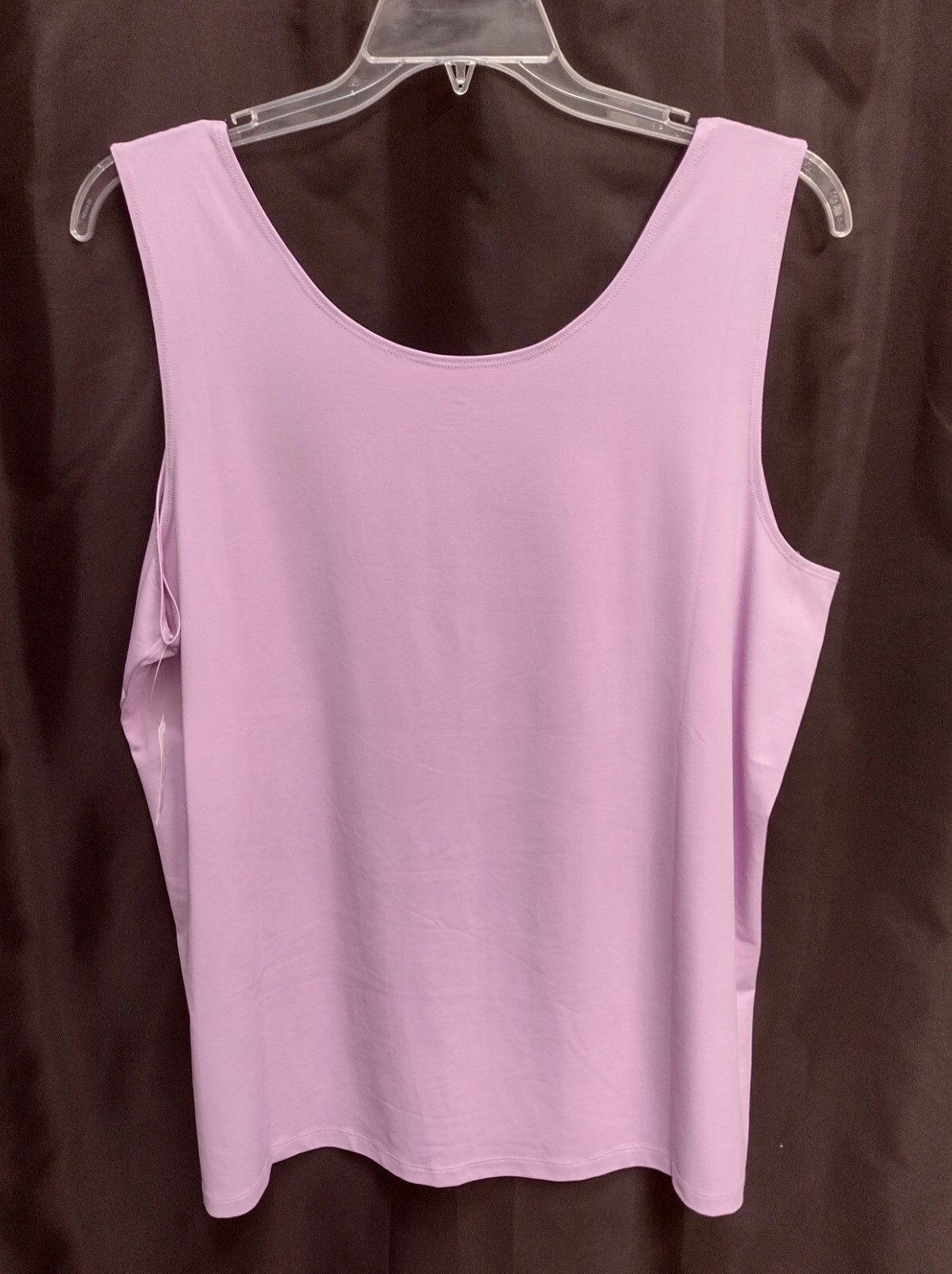 2X-20/22W CJ BANKS LILAC SMOOTH NYLON BLEND SLINKY STRETCH KNIT SHELL TANK TOP