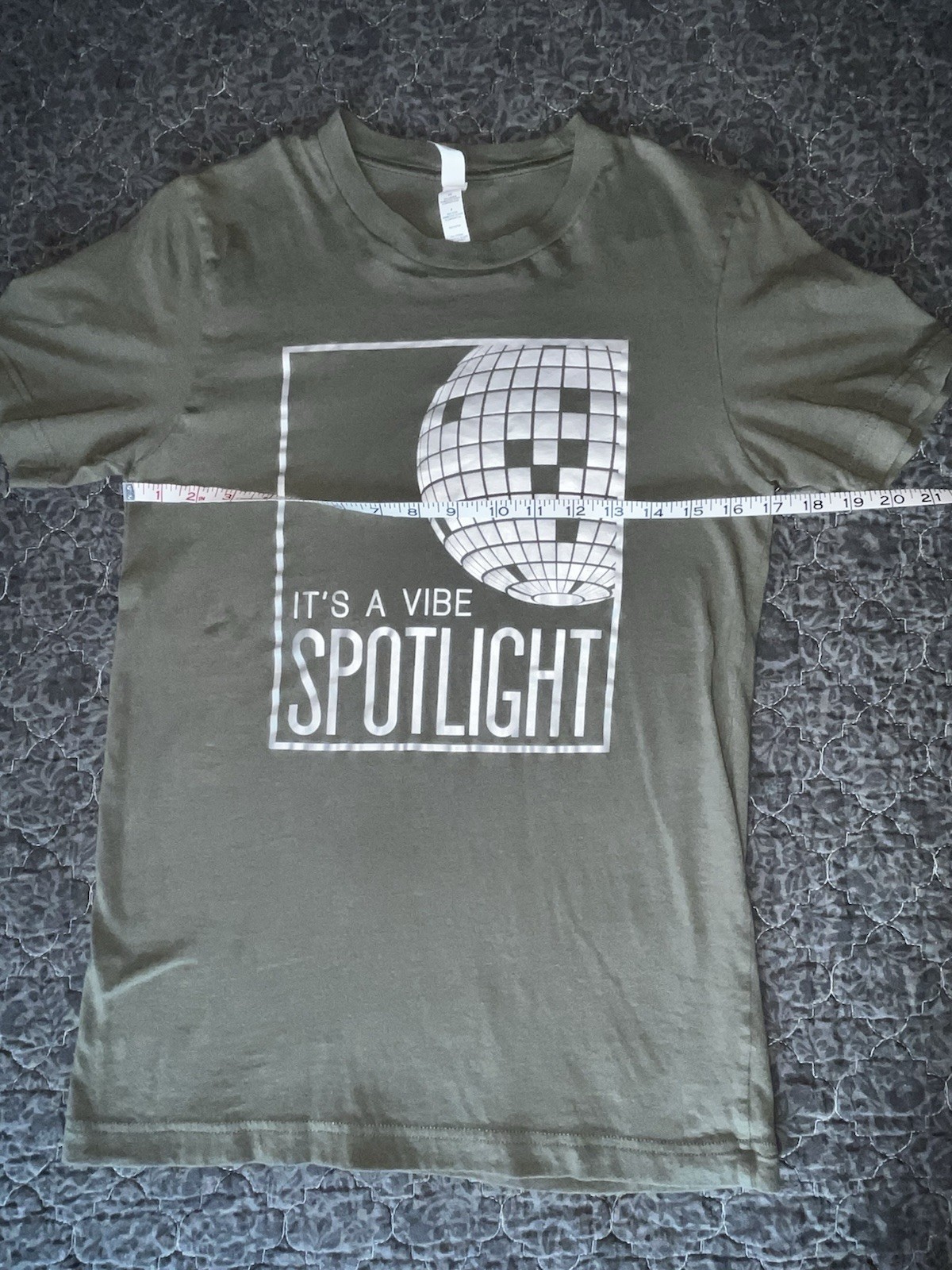 Canvas Bella Green New Year’s Spotlight WCS Dance Event T-Shirt Women Size Sm