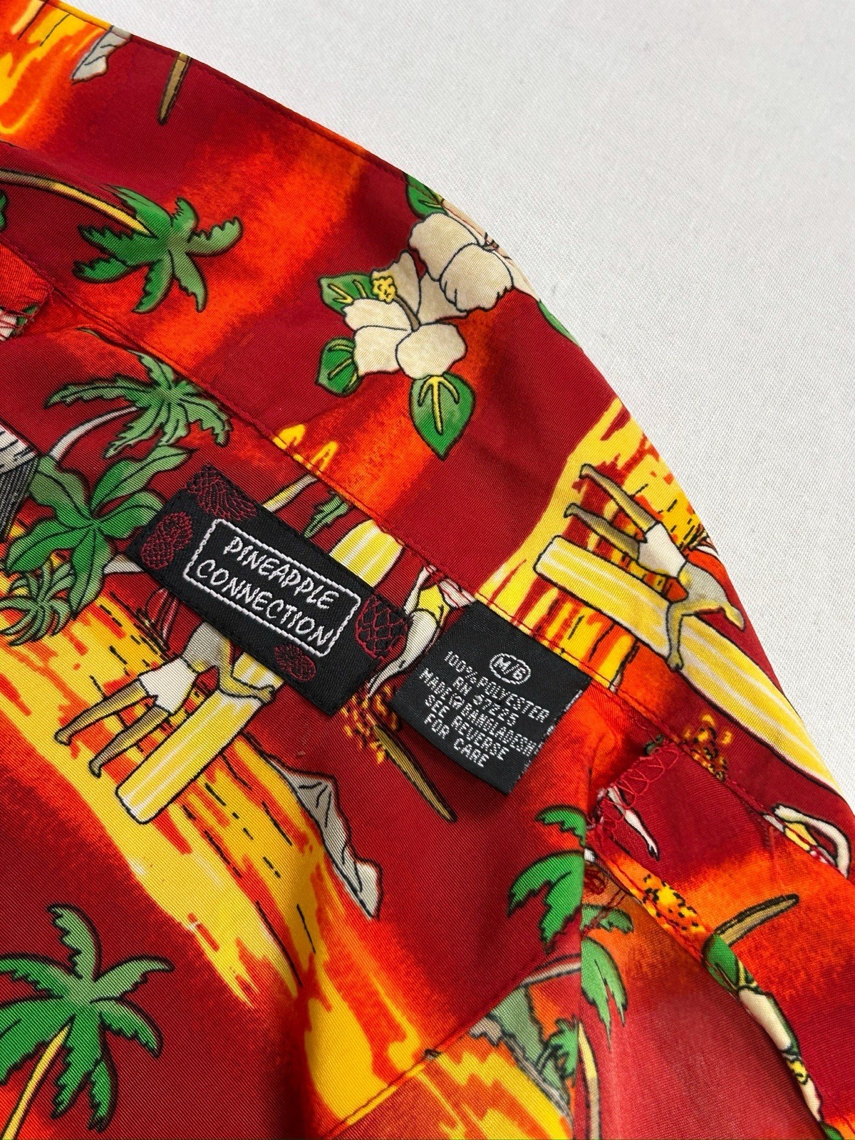 VTG Hawaiian Y2K Babydoll Surfing Baby Tee XS Kidcore Bobby Jack Style Beach NEW