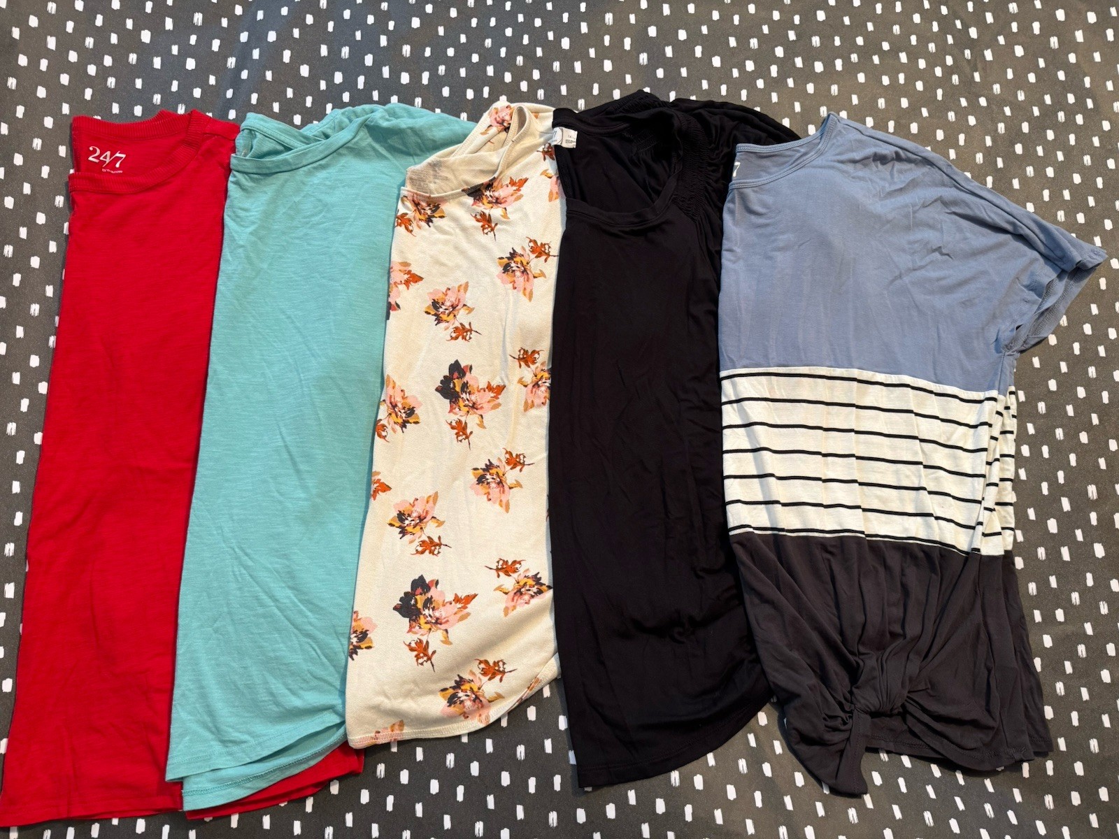 Lot of 5 Maurices Plus Size 1X Women’s Tops Blouses 24/7 Tees