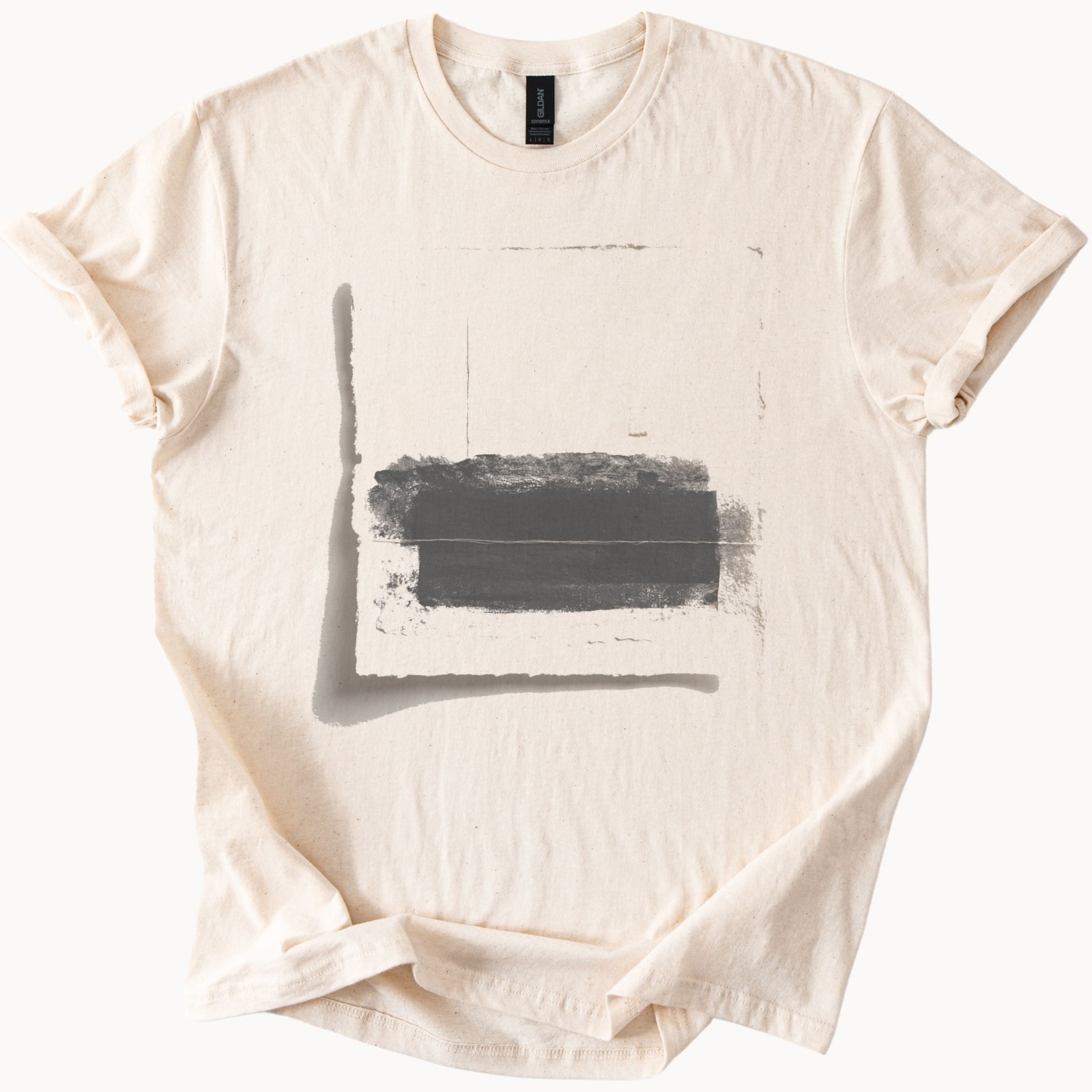 Abstract Grunge Distressed Graphic Tee Minimalist Modern Art Design