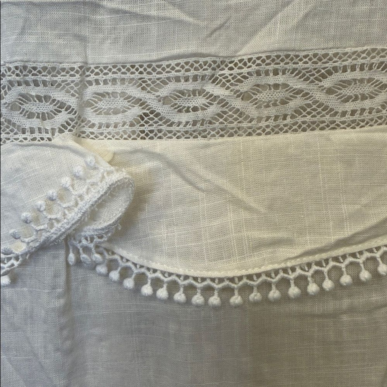 NWT NKN Nekane Ivory ruffle & lace blouse – small (oversized) – $125 MSRP