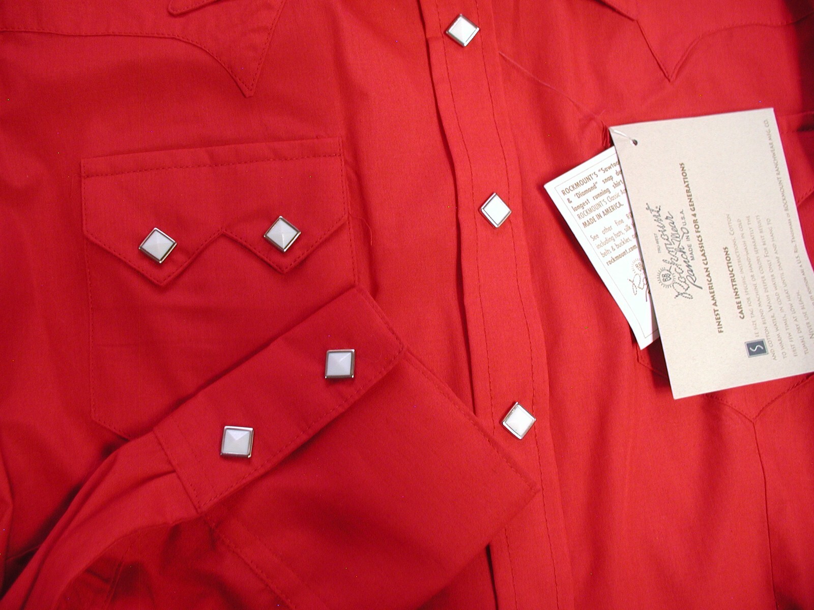NWT Women’s XL Custom Fit Rockmount Ranch Wear Western Shirt Red Cotton Blend