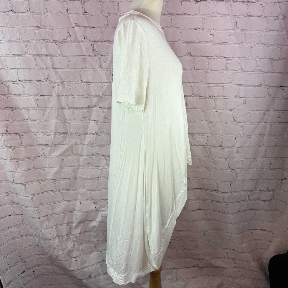 NWT annabelle boutique White high low knit top womens M basic layer western