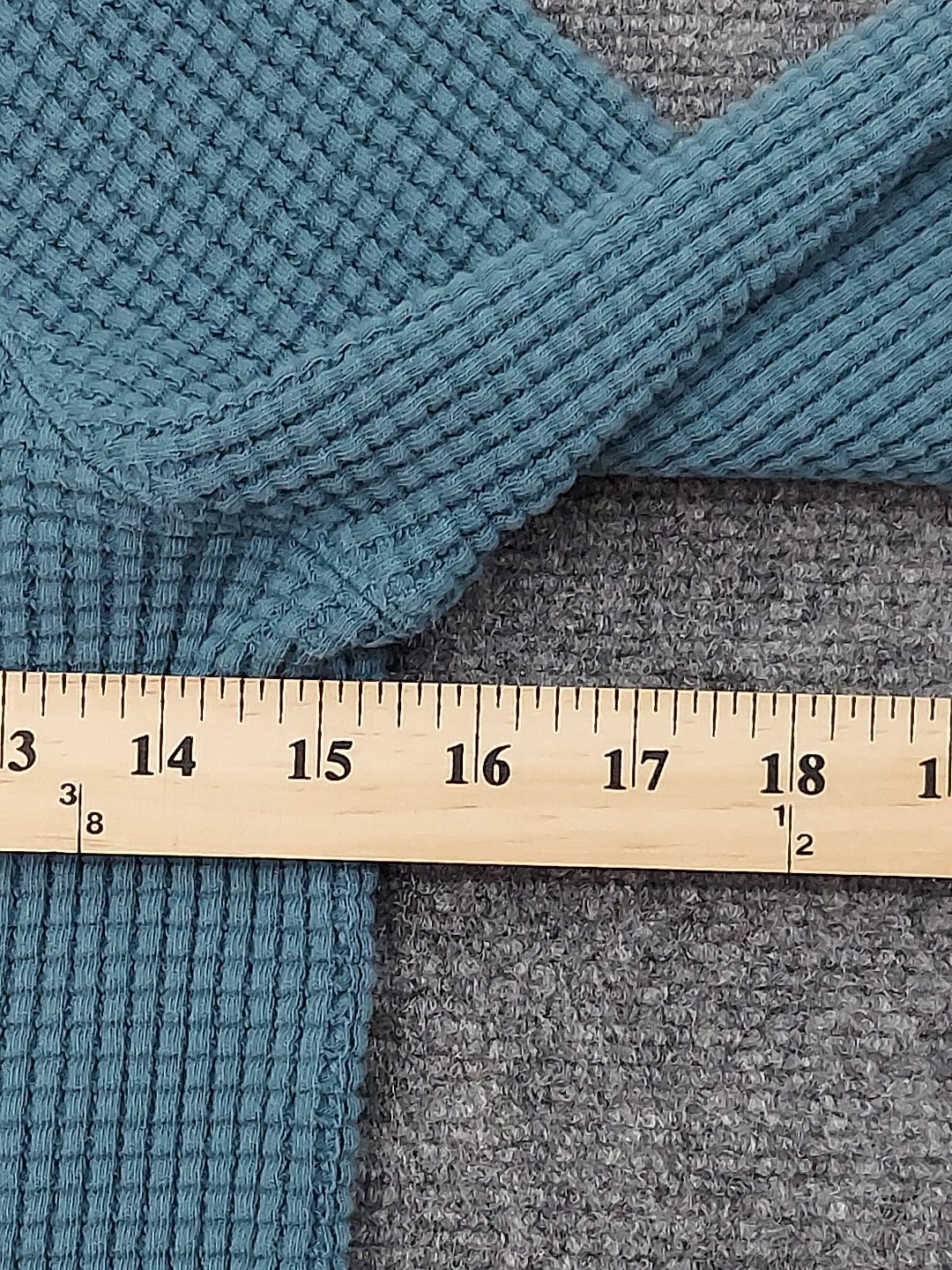 the North Face Waffle Knit Shirt Womens Small Aqua Blue Pullover Thermal Y2K