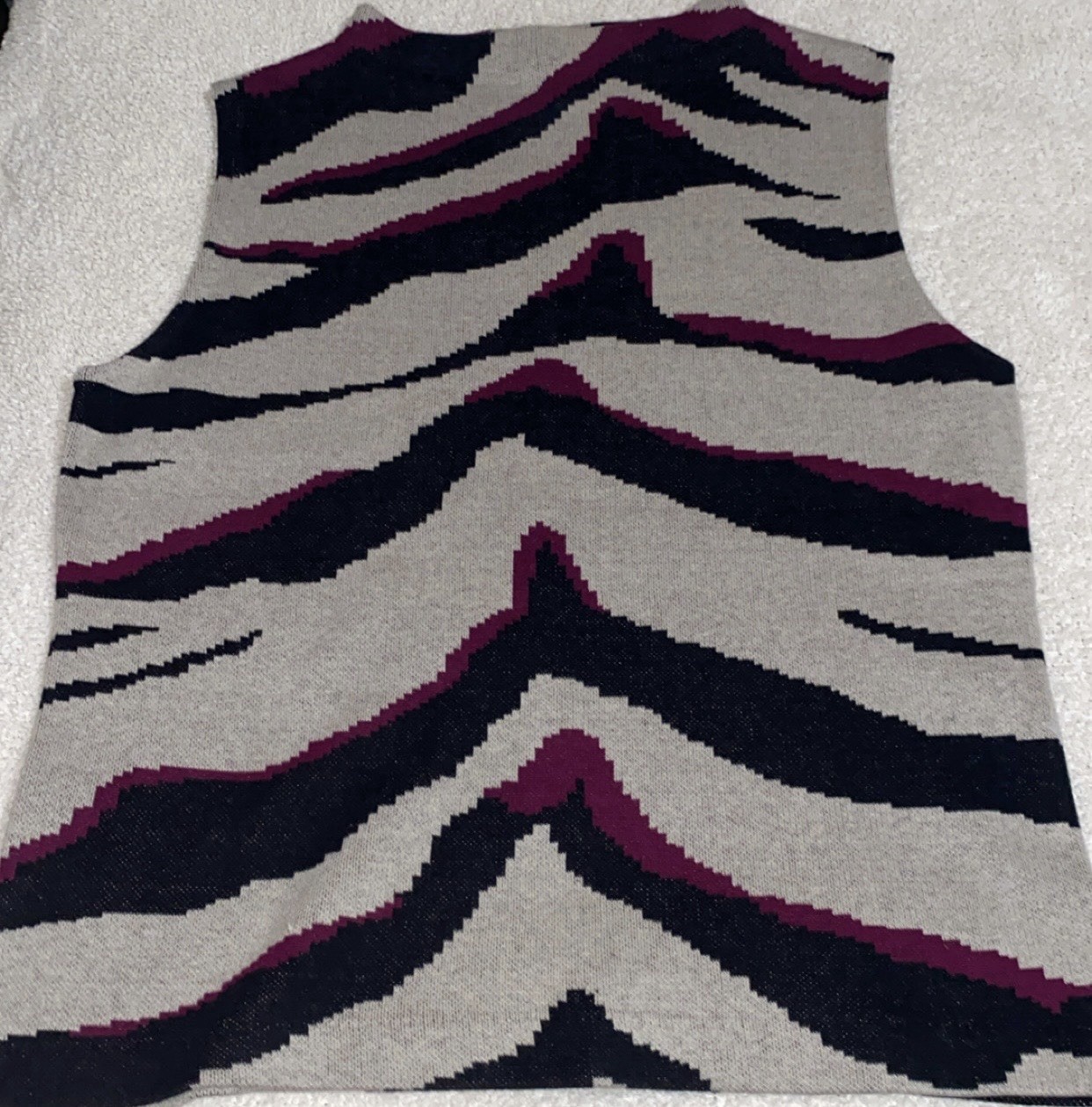 Natori le Tigre Silk Cashmere Cotton Blend Sleeveless Top Women’s Size Large