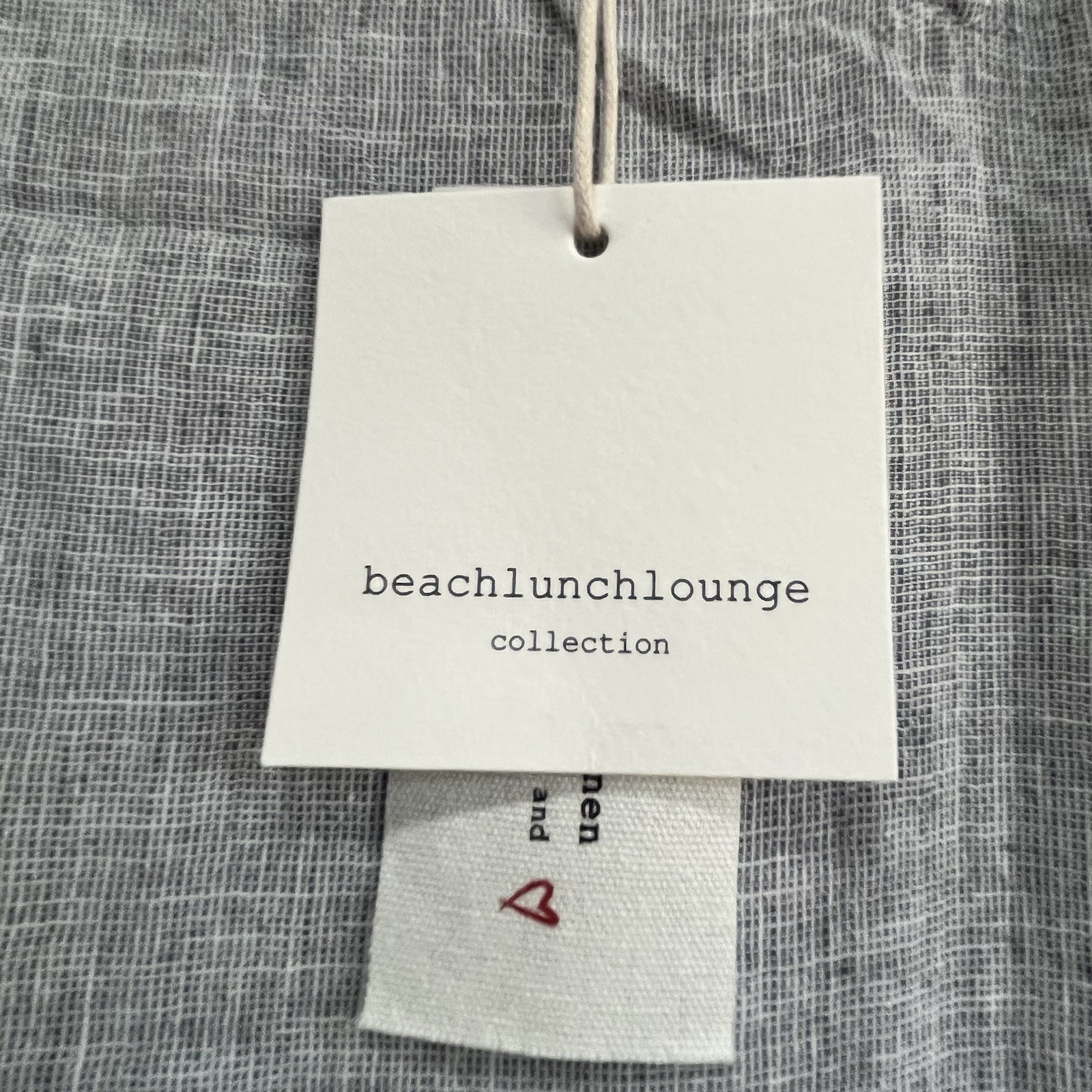 Cotton And Linen Blend Smocked Sleeveless Tunic Top Pebble Gray XS