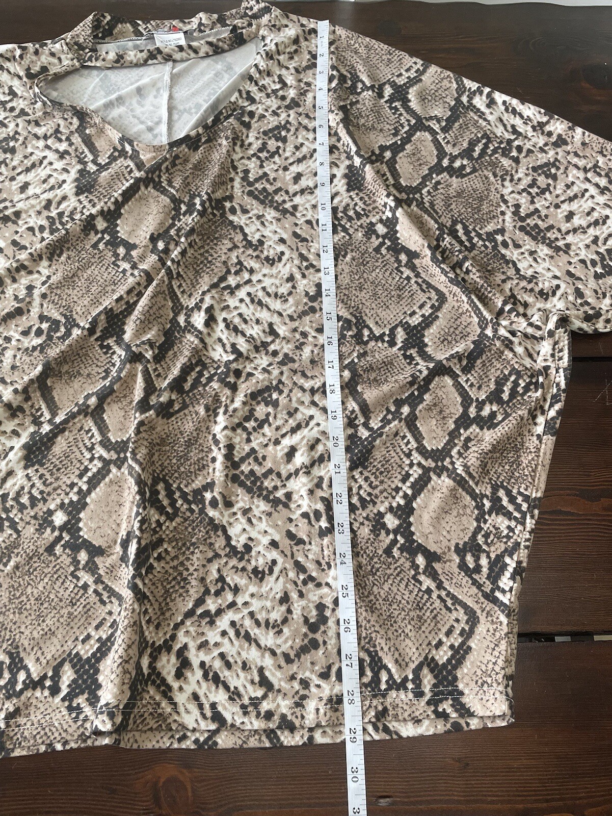 NWOT Perfectly Priscilla Snake Skin Blouse Soft Oversized Loose Sz 2XL Stretch