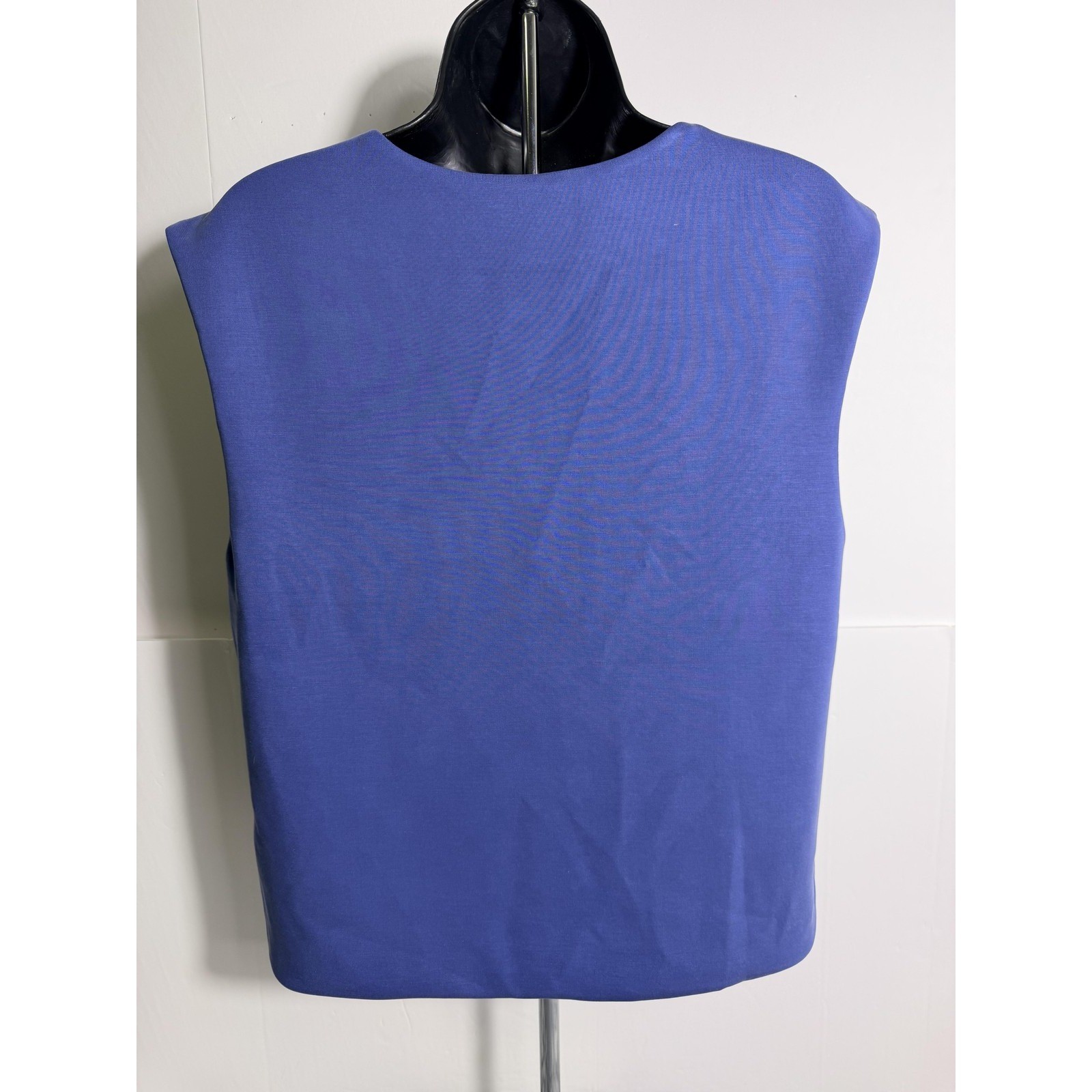 A New Day Tank Top Womens Medium Blue V Neck Sleeveless Stretch Basic NWT