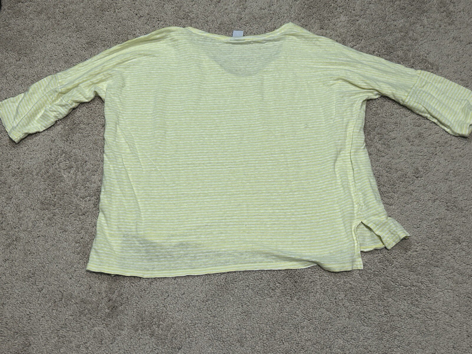 Chico’s Womens Shirt Sz 2 Multicolor Striped Lightweight Classic Casual Comfort