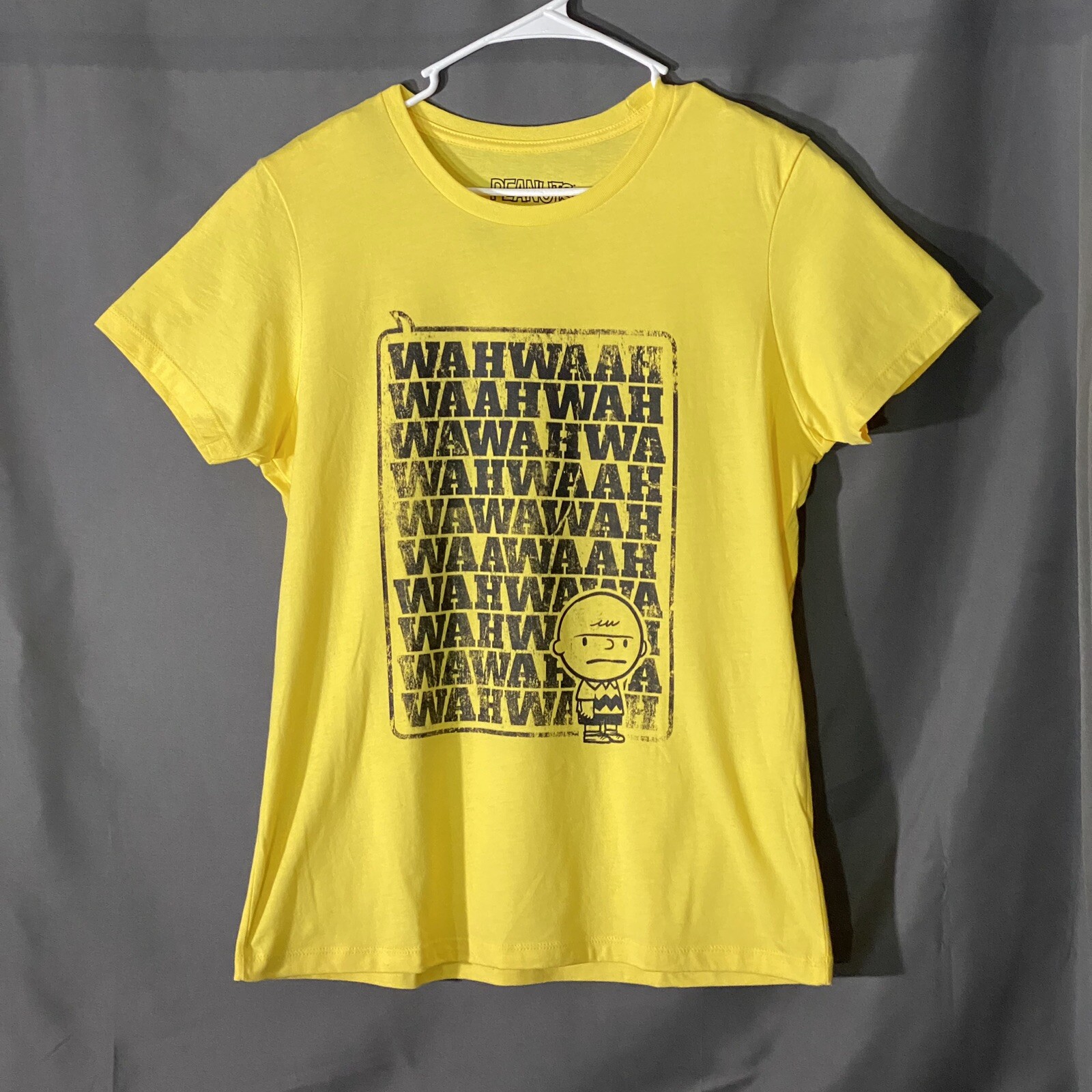 Charlie Brown Shirt Womens XXL Yellow Peanuts Classic Comics Cartoon TV Quotes