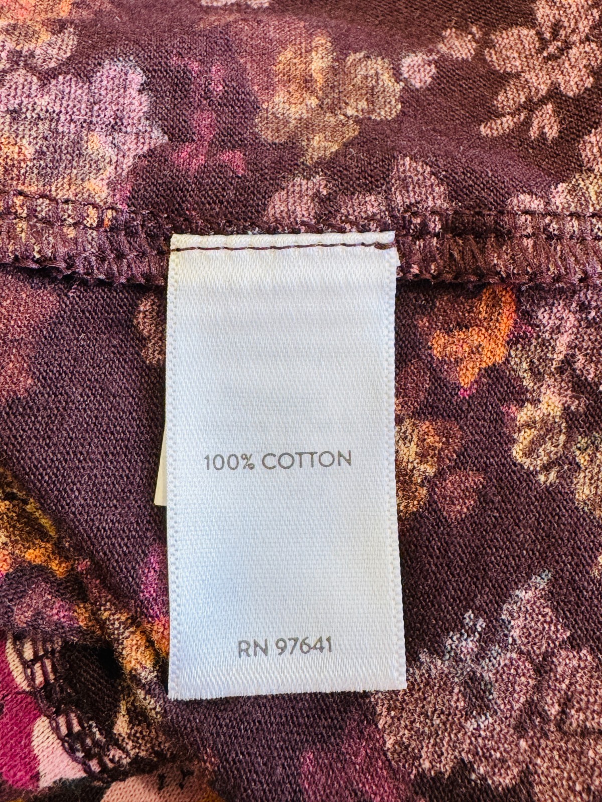 J. Jill Dark Plum Purple Floral Long Sleeve Button Up Blouse Top Sz 2X
