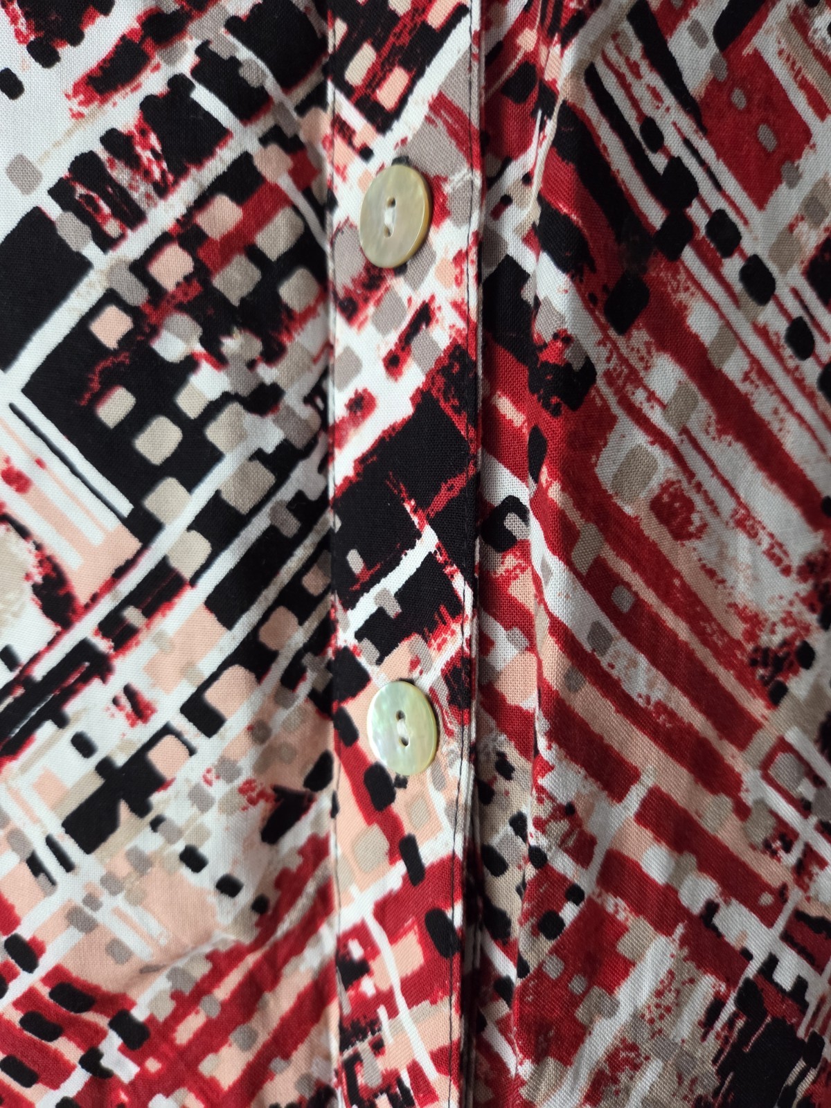 NWOT Ruby Rd Multi Button Front Spread Collar Roll Tab Sleeve Blouse Size S