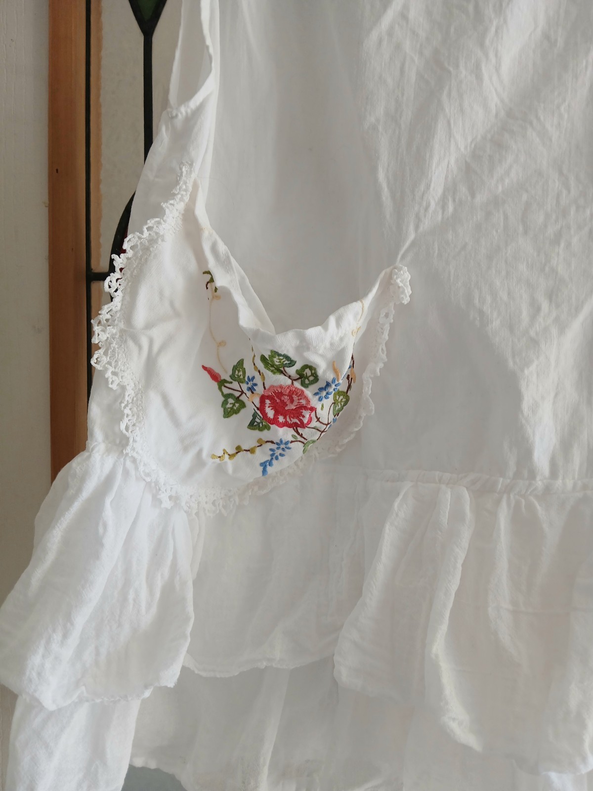 Rose & Magnolia Ruffled Vintage Pearl Cotton Cottagecore Handmade Prairie Top