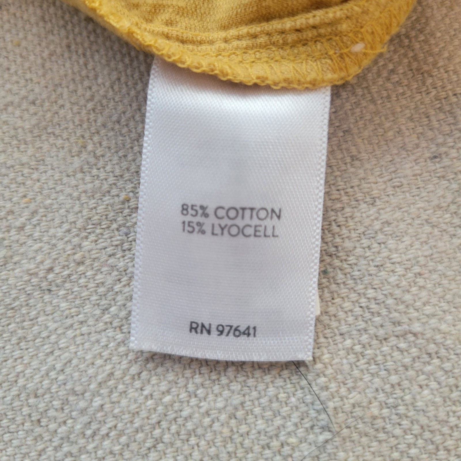 J Jill Corduroy Tunic Top Women’s Size M Yellow Long Sleeve Ruffled Neck Henley