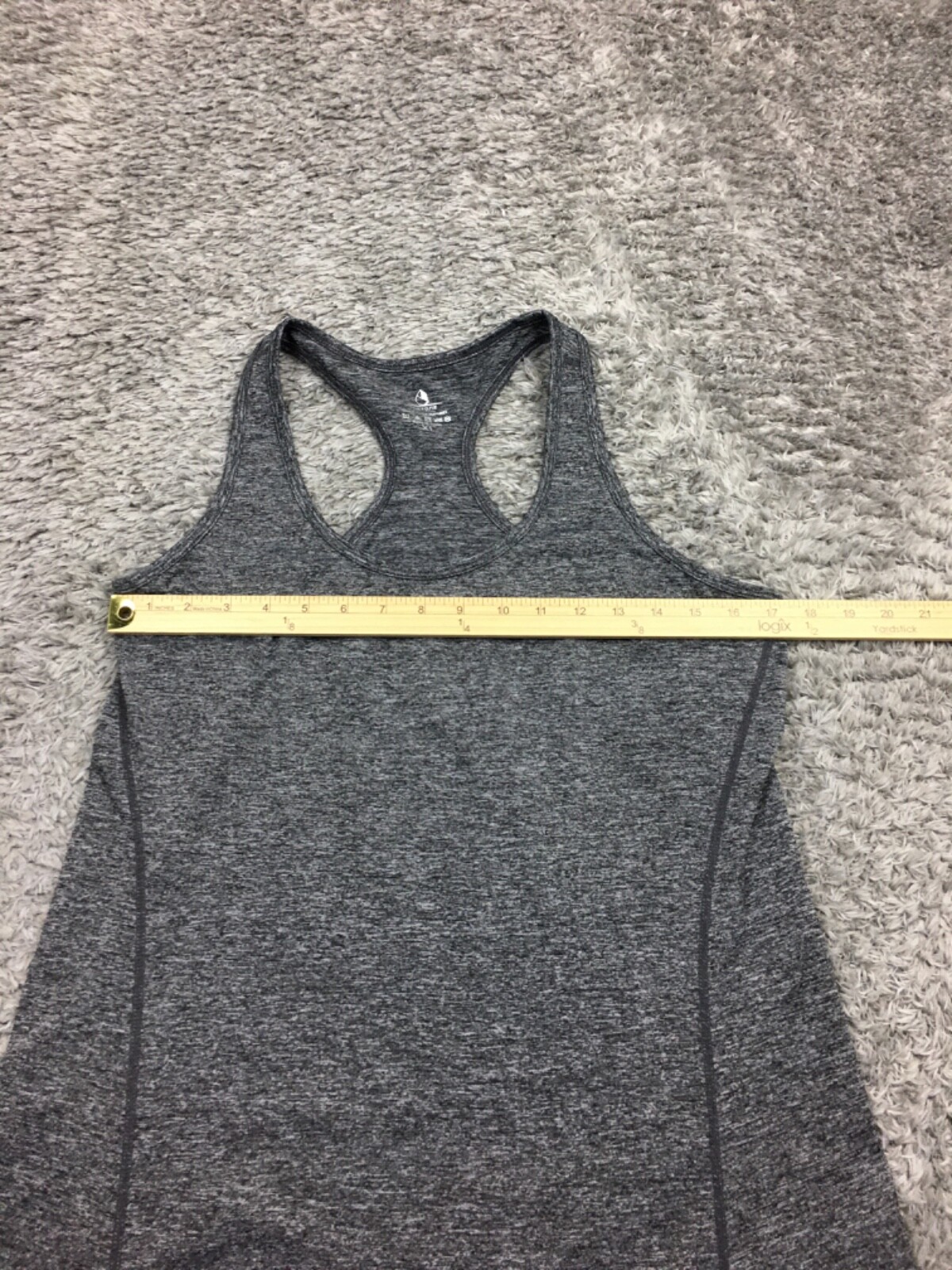 Icyzone Tank Top Womens Size XL Gray Athletic Polyester Stretch