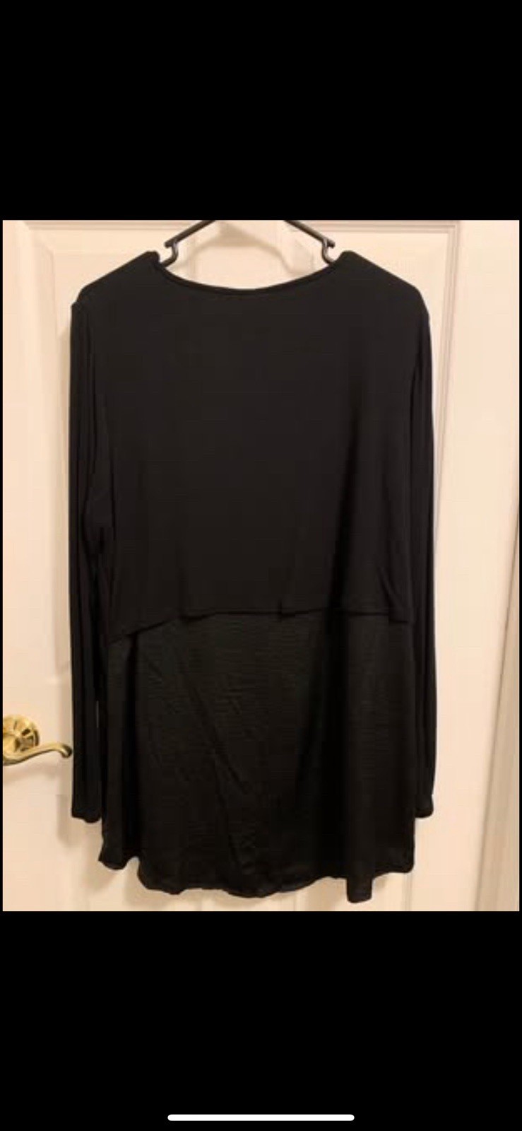 Ava & Viv Black Long Sleeve Top Size 1X