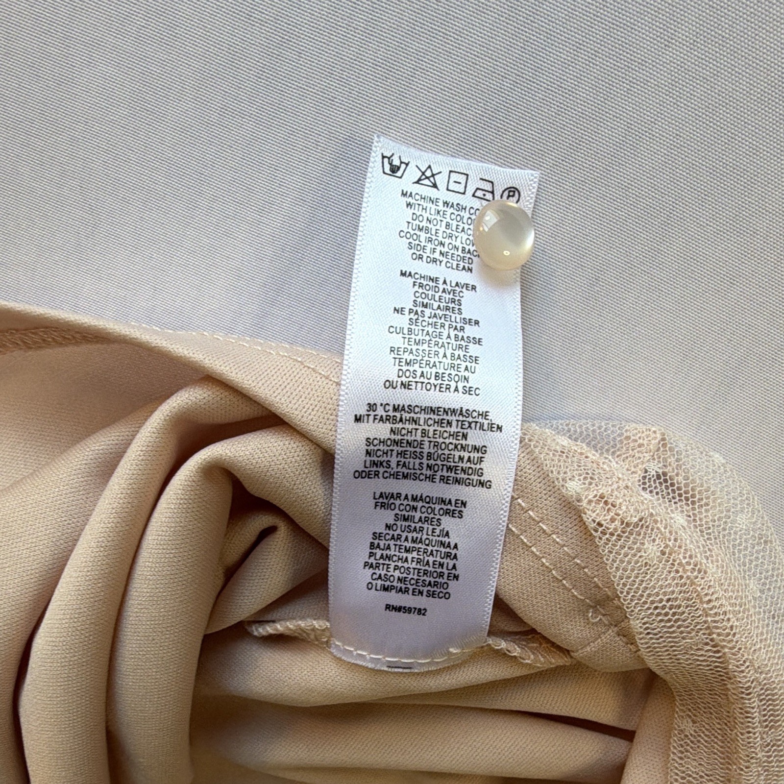 Adrianna Papell Top M Tank Pink Keyhole Button Textured Blouse Dot Ruffle Preppy