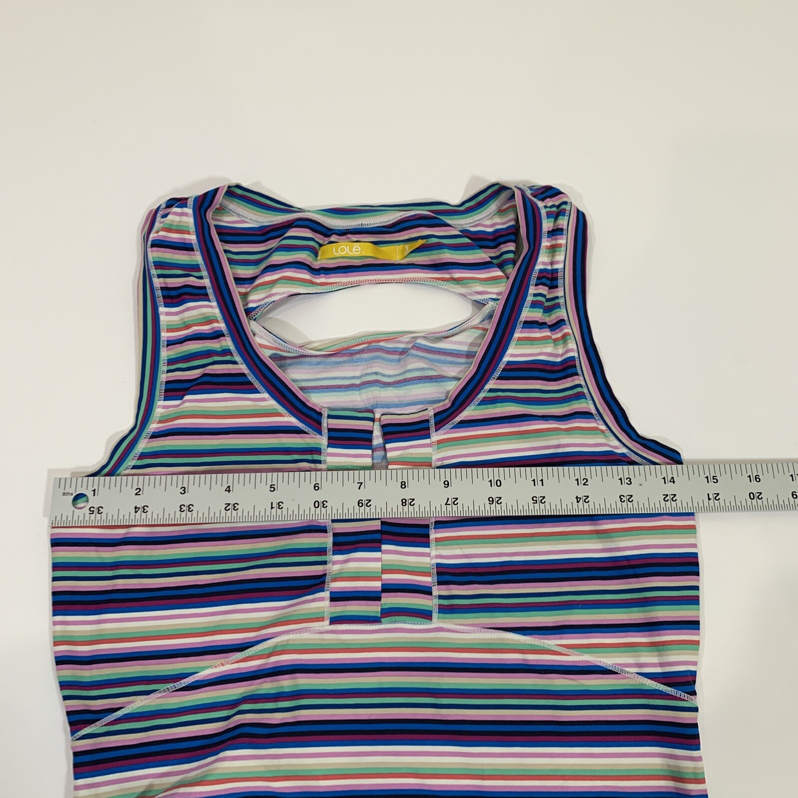Lole Women’s Small Striped Sleeveless Tank Top Multicolor