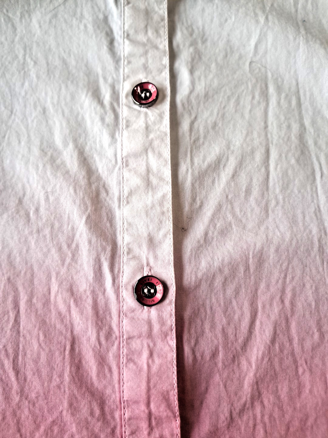 NWT Large ISAAC MIZRAHI Tie Dipped Roll Tab Sleeve