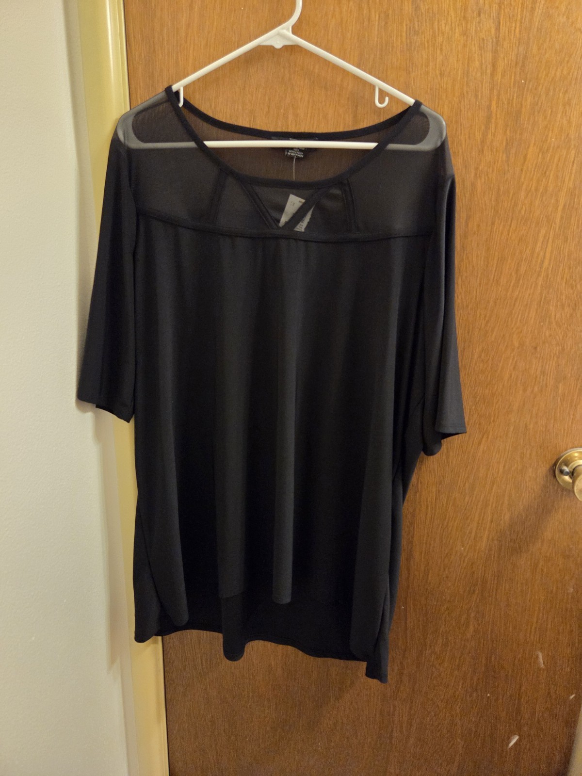 Adele & May Womens Plus Size 3x Black Blouse Partial New Tag Whimisgoth Goth