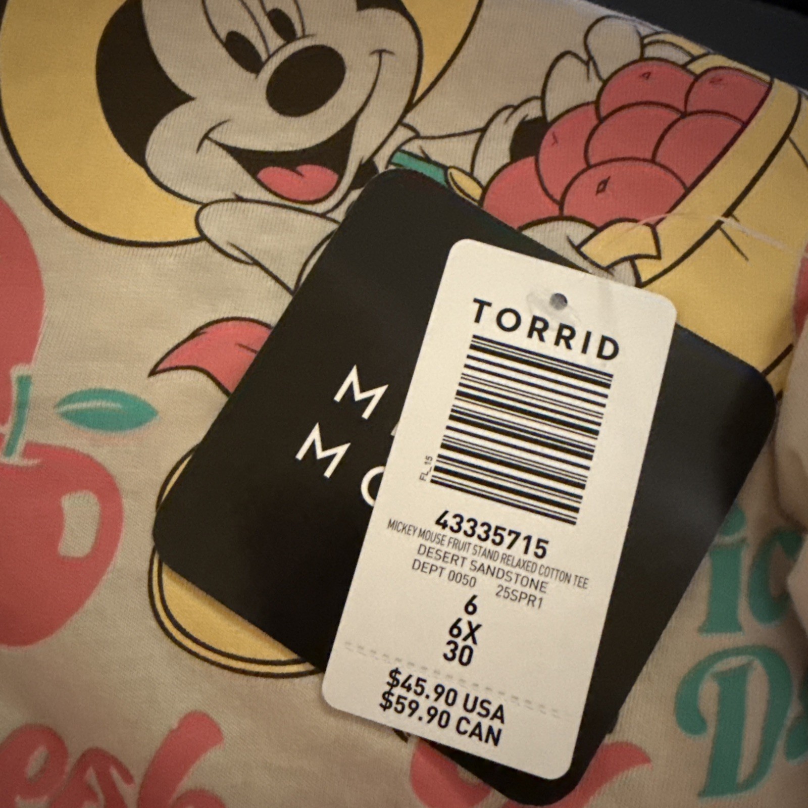 TORRID TEE SHIRT SHORT SLEEVE T SHIRT TOP DISNEY 6 6X 6XL 30 NEW
