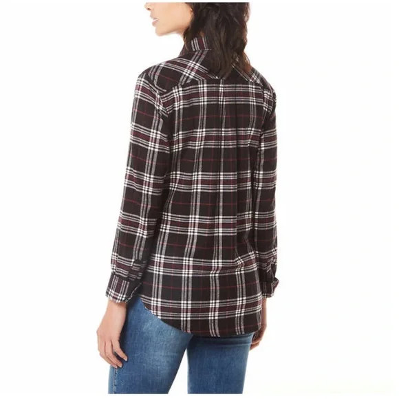 NWT Weatherproof Vintage Women’s Long Sleeve Flannel Button Up Size L $80 8D010