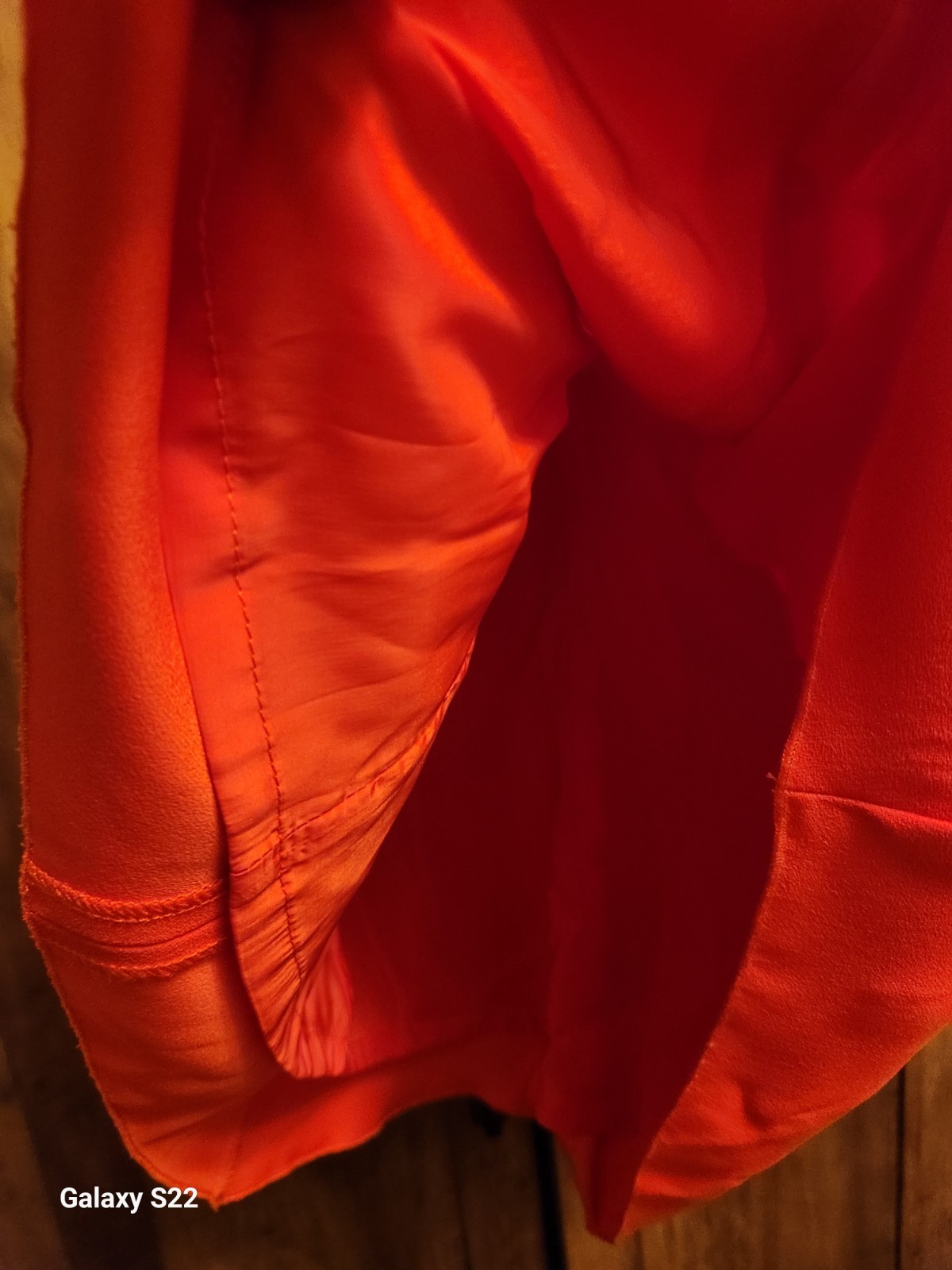 Trina Turk Unique Orange Halter top Blouse w/slits and V-neck Back