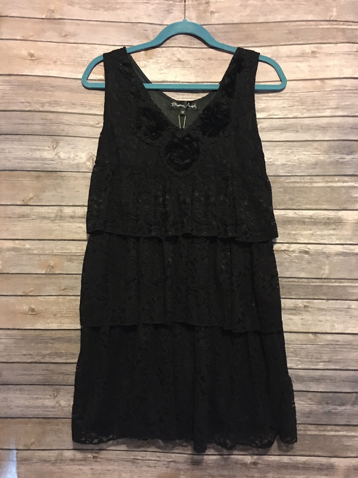 Pretty Angel S Top Shirt Romantic Lace Sheer Embroidered Floral Embellished Tank