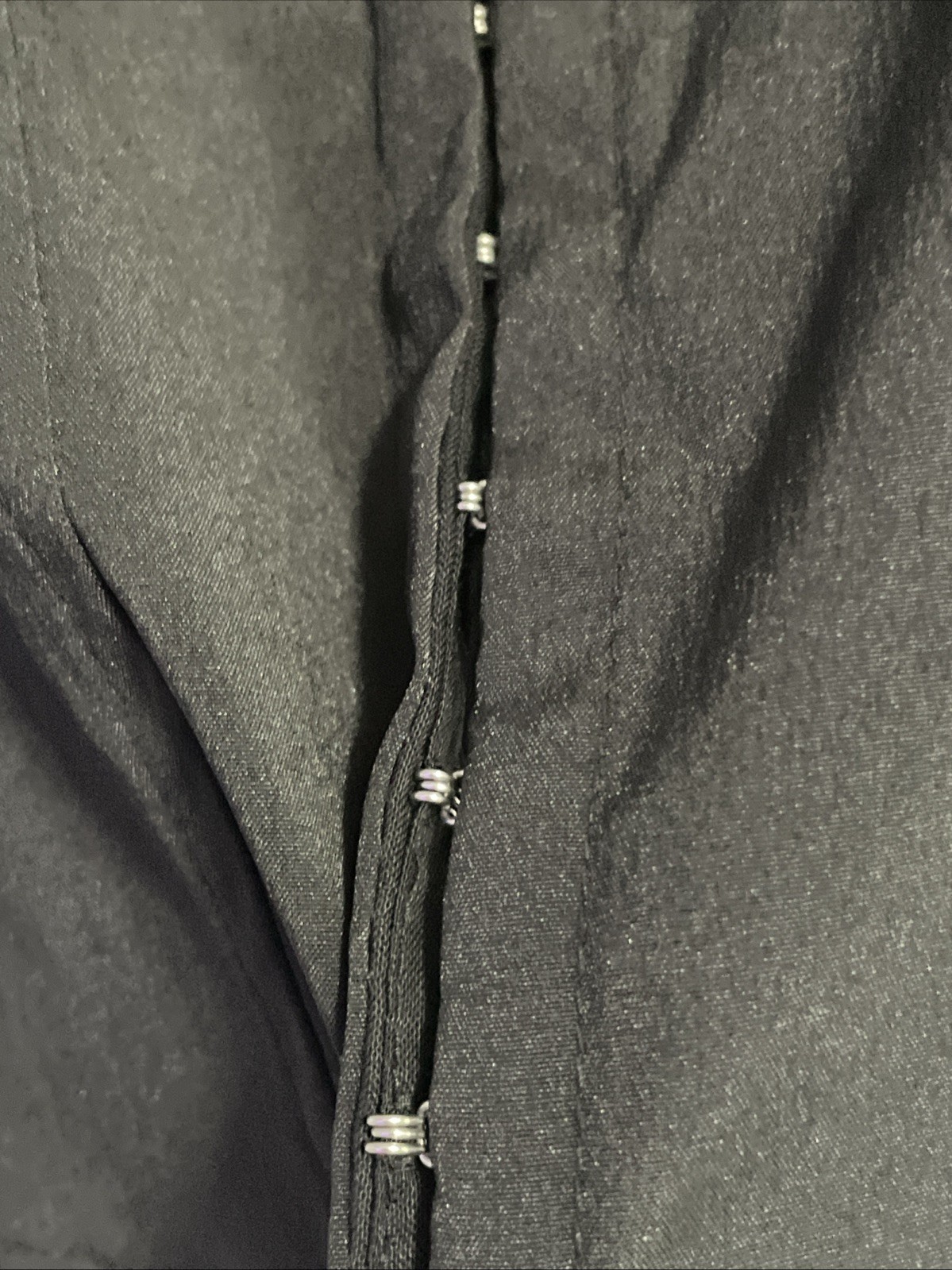 Woman’s Medium DCC Stretch Shirt Black Hook Eye Closure Size Large