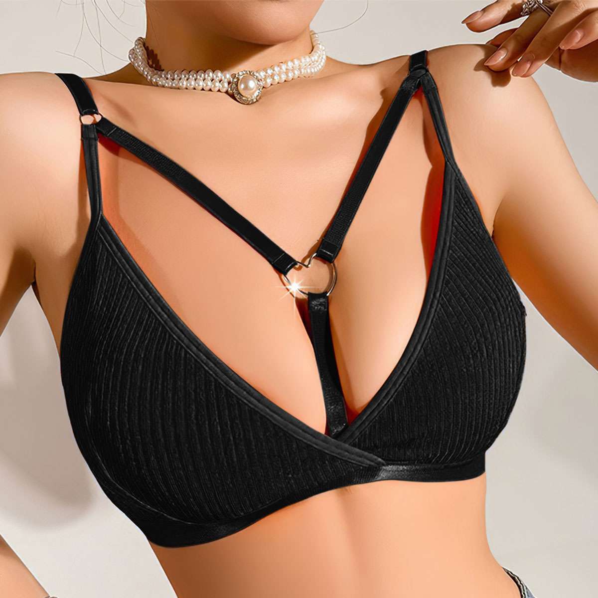 Women Sexy Lace Push Up Bralet Bralette Harness Bra Bustier Crop Tops Cami Vest