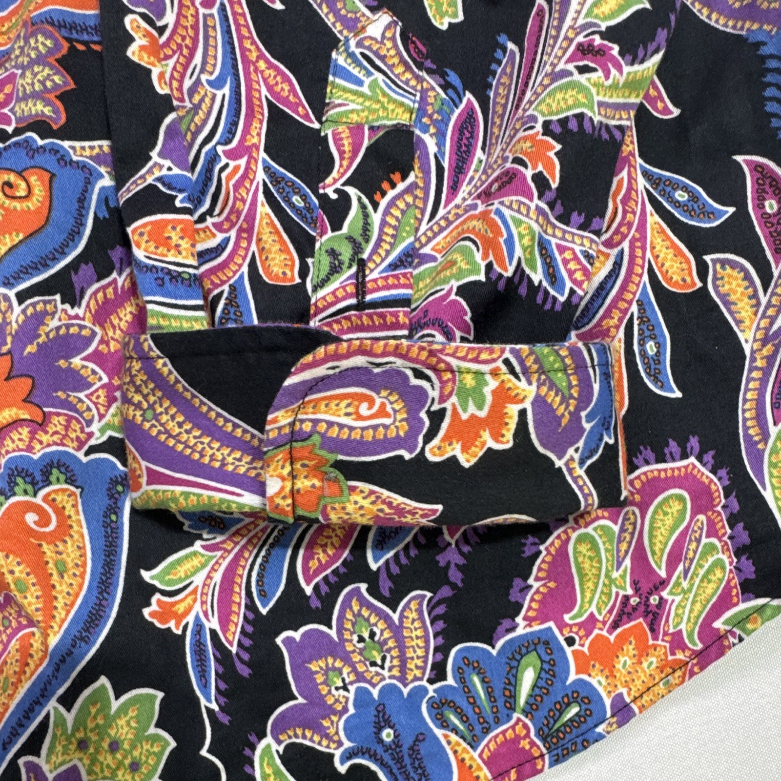 Lauren Ralph Lauren Women’s 3X Non-Iron Paisley Button Front Shirt 100% Cotton