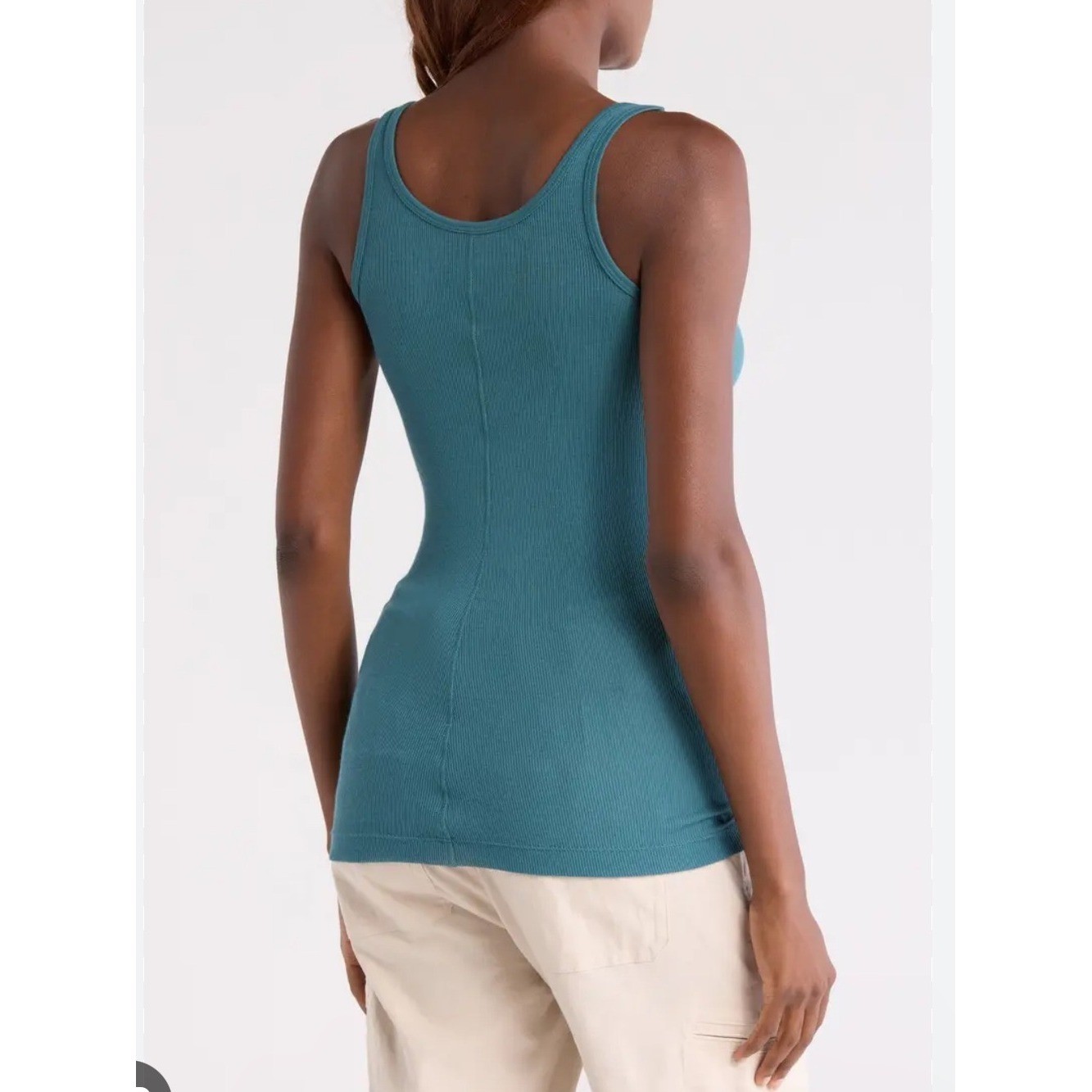 Vince Medium Pima Cotton Modal Tank Teal Blue Fitted Lounge Comfy