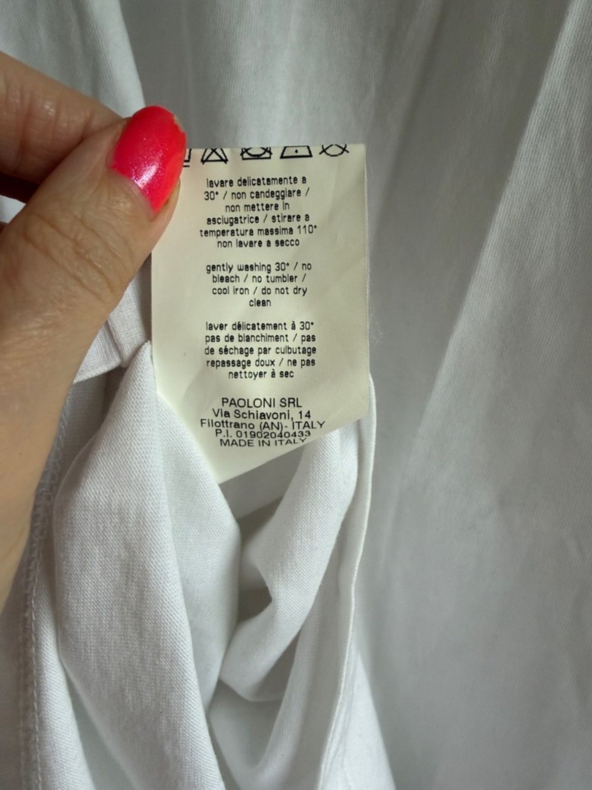 MSGM White Tee with Red Logo and Pink Floral Panel size small/medium