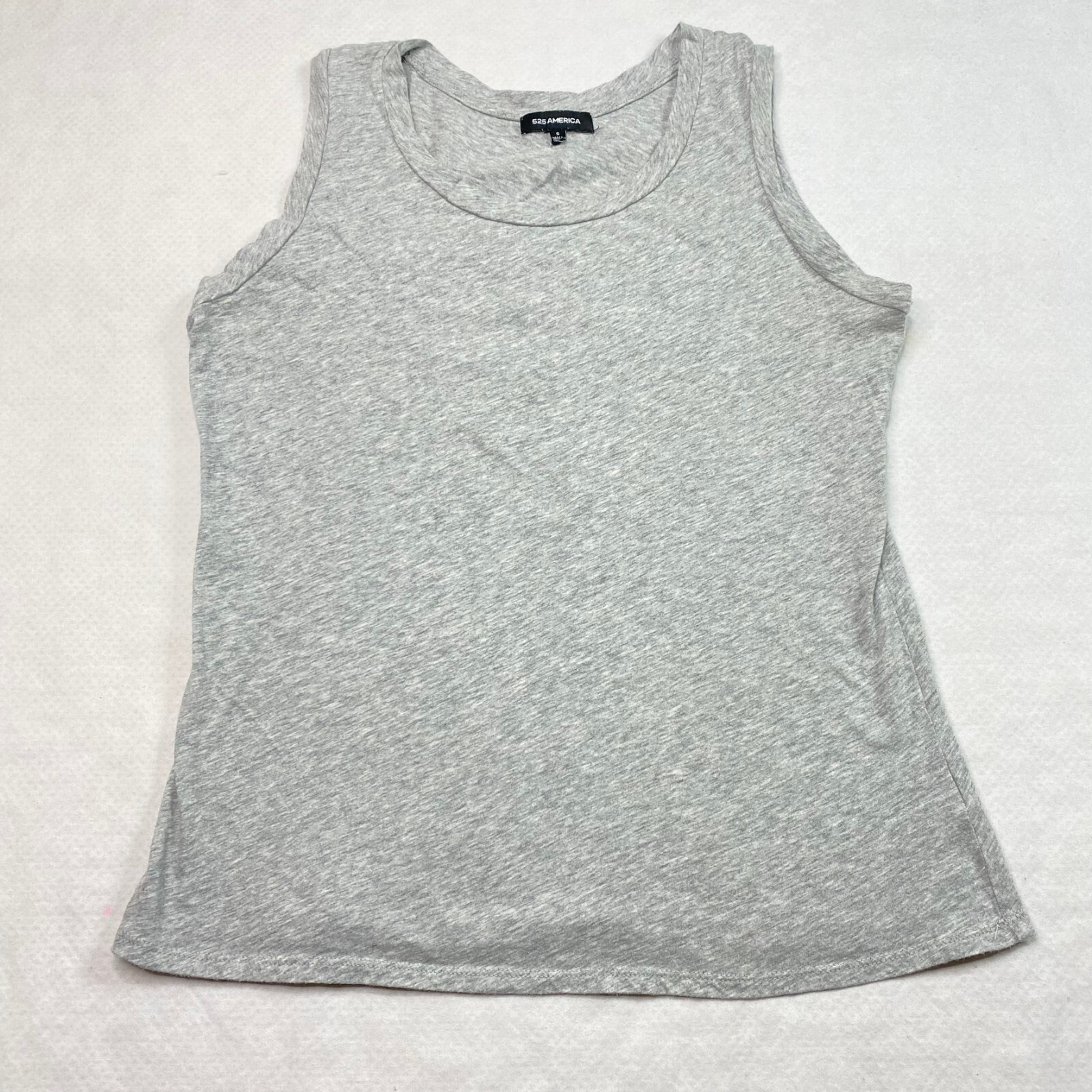 525 America Womens Tank Top sz S Gray Round Neck Minimalist Everyday Basic