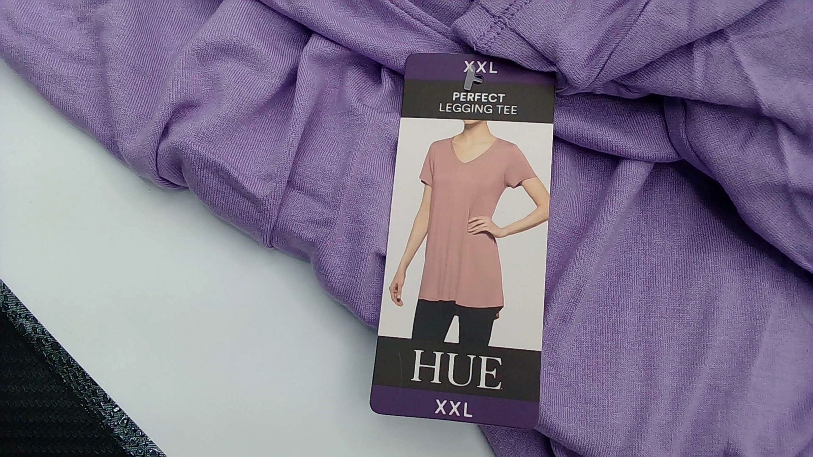 Hue Short Sleeve V-Neck Super Soft Stretch Perfect Legging Tunic Tee XXL