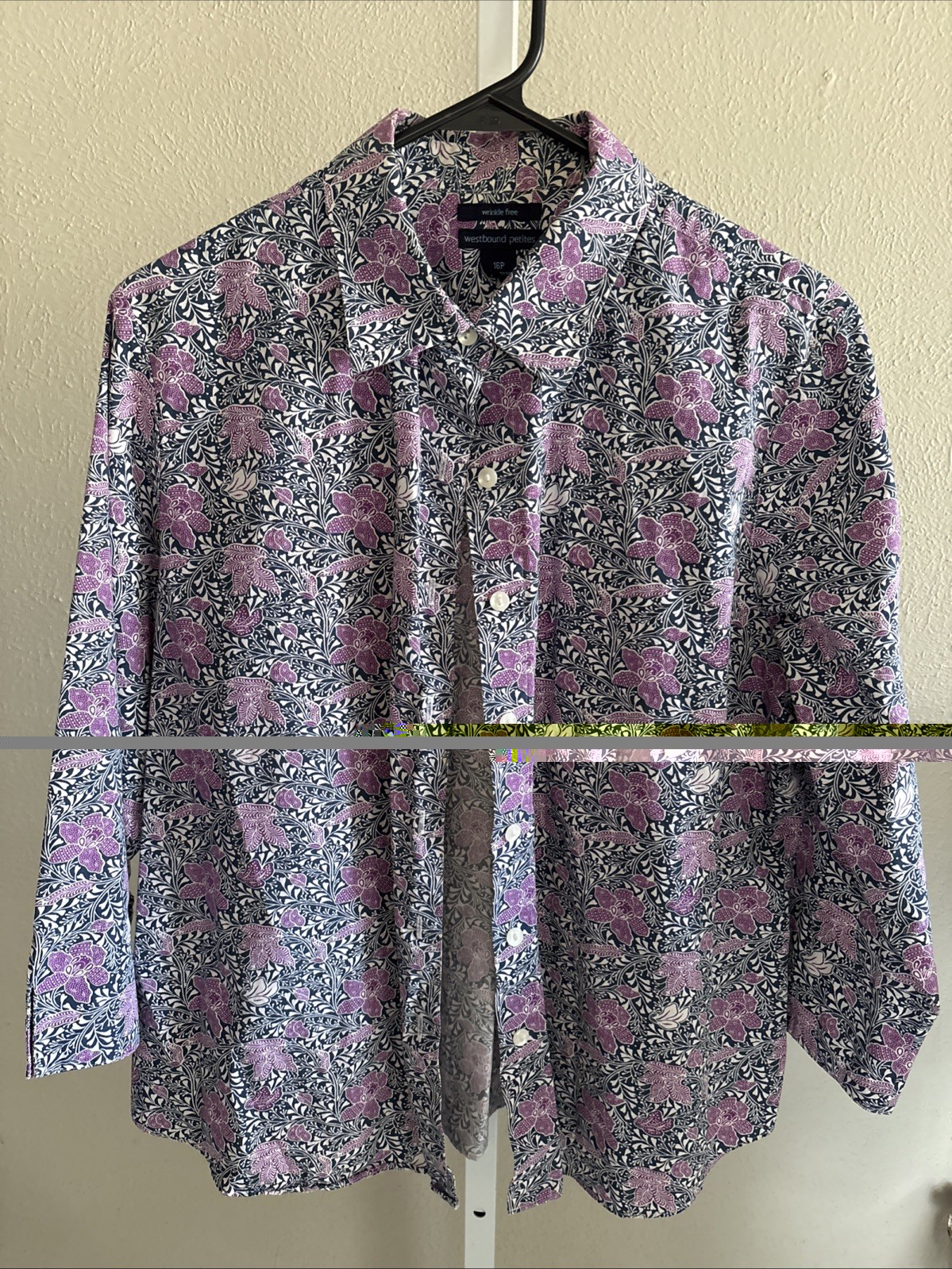 Westbound Petites Women’s Size 16P Long Sleeves Floral Blouse